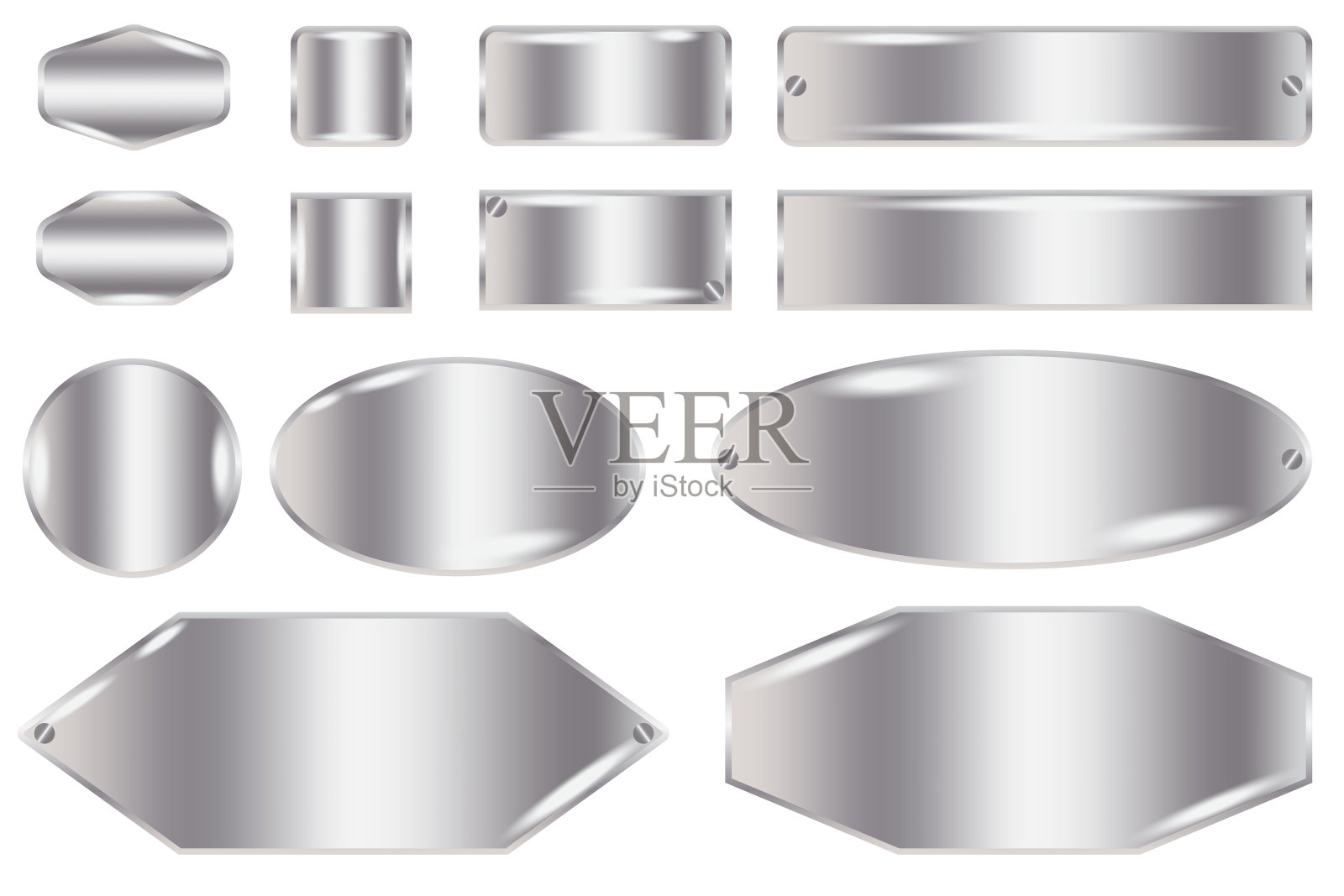 灰色金属板集平面收集抽象插画图片素材