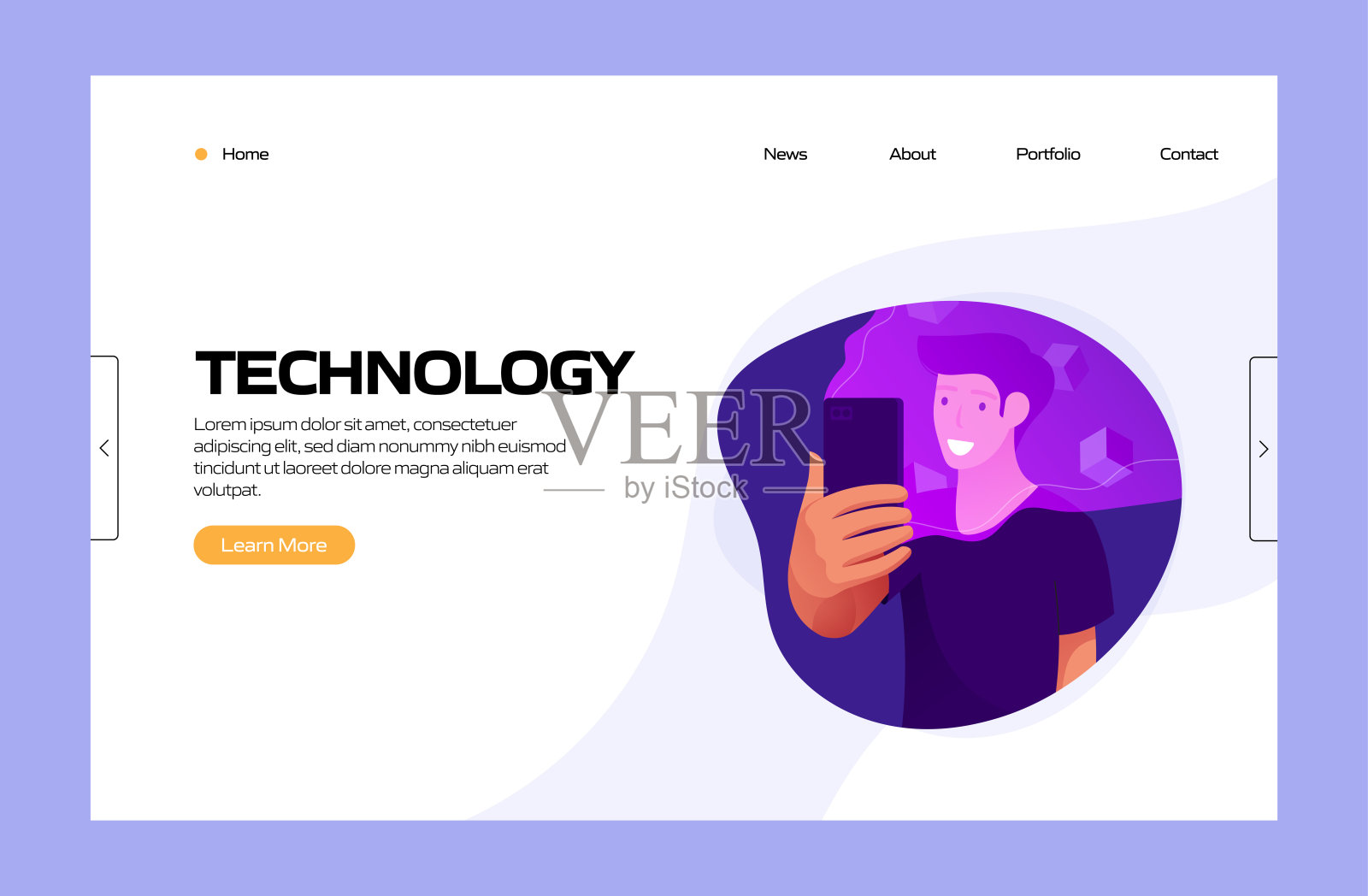 技术概念矢量插图网站横幅，广告和营销材料，在线广告，业务演示等。插画图片素材