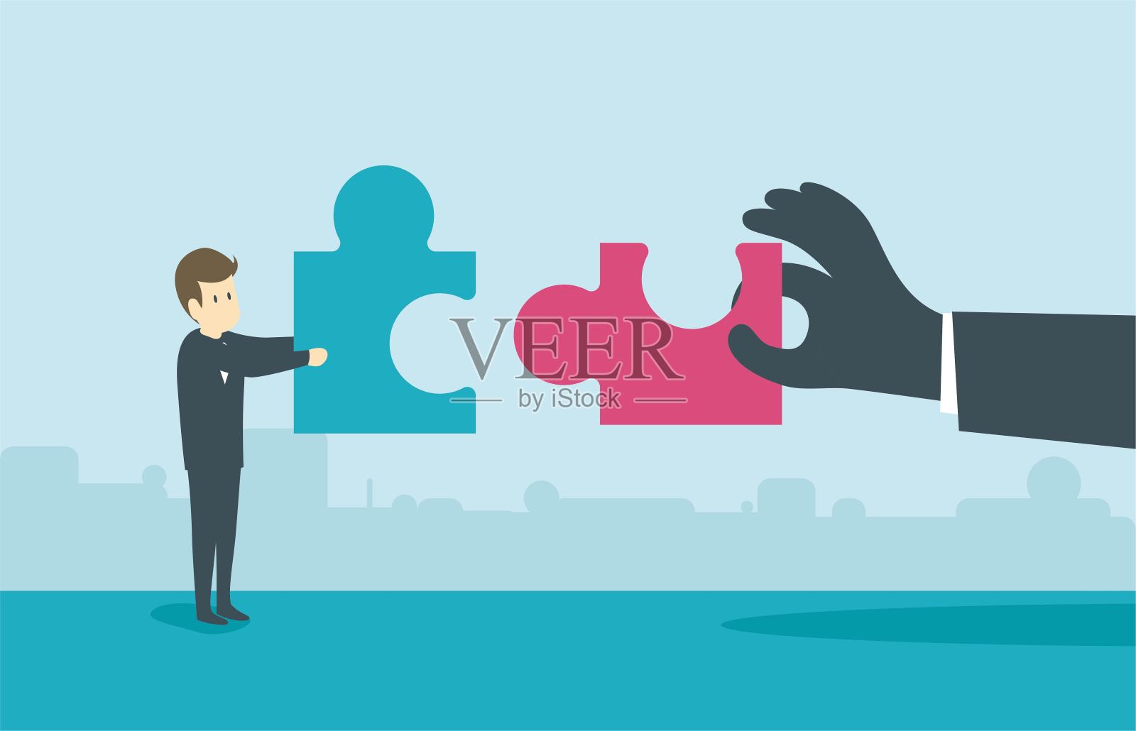 拼图插画图片素材