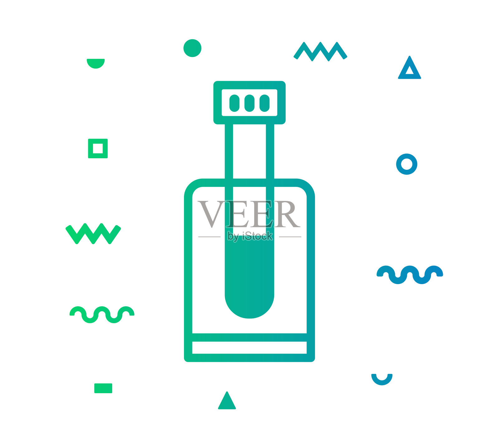 实验室线条风格图标设计插画图片素材