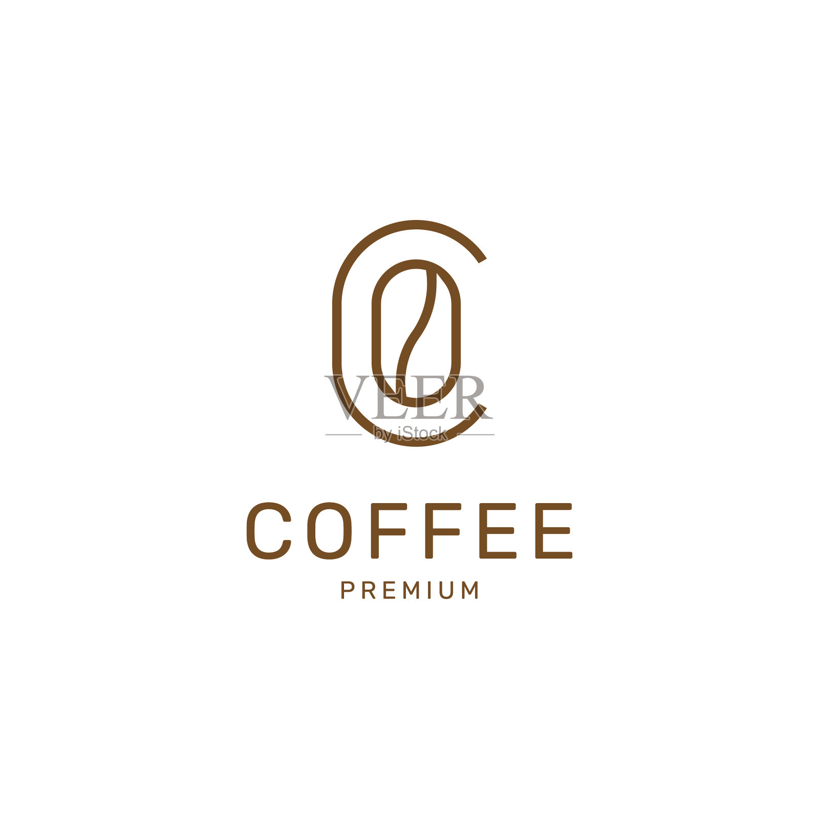 字母c咖啡标志插画图片素材