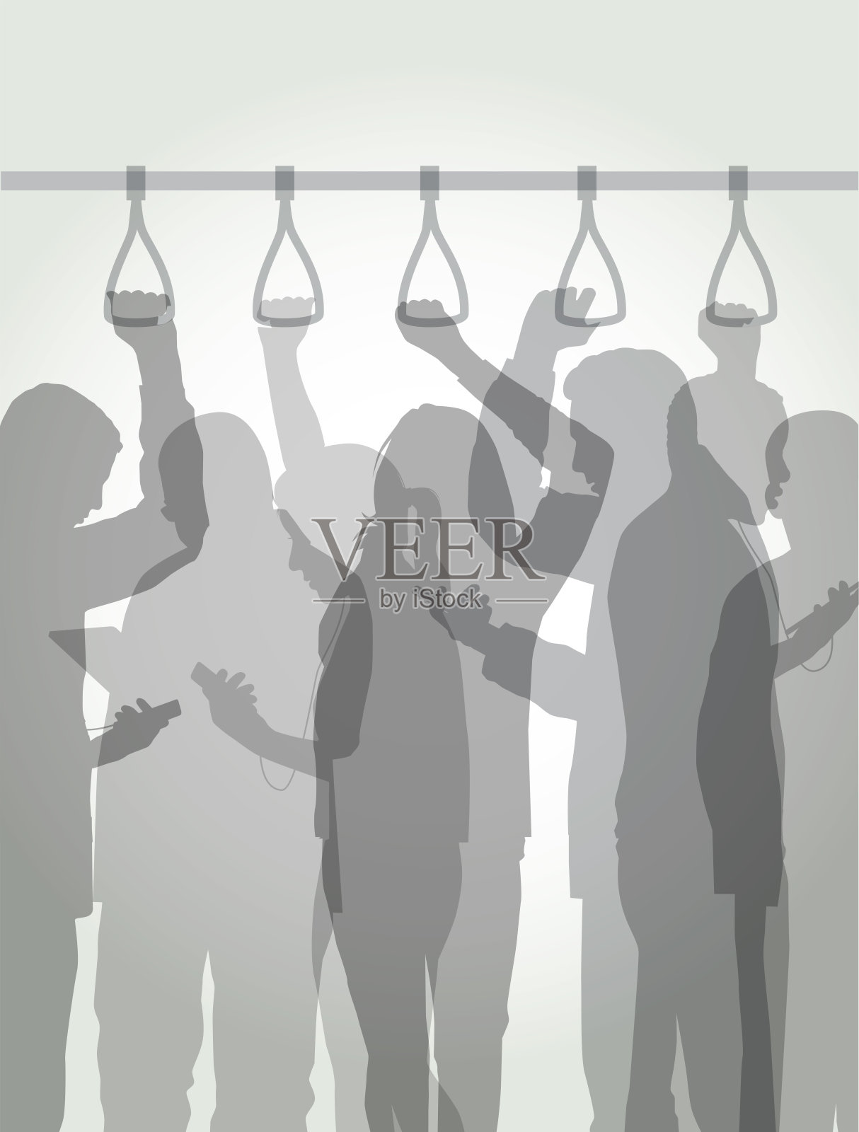 通勤者插画图片素材