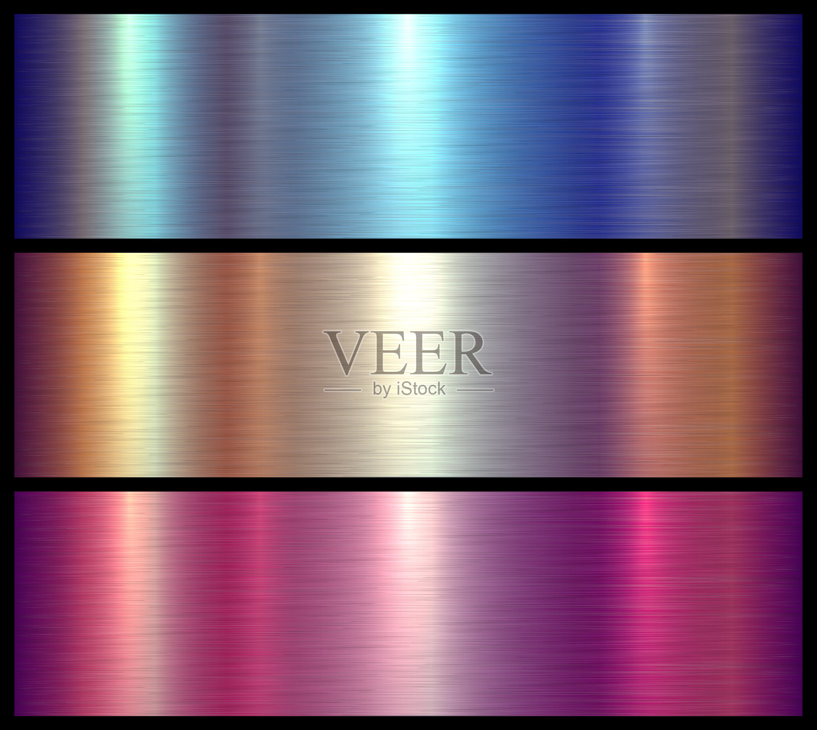 金属纹理光泽拉丝金属背景，彩色光泽图案。插画图片素材