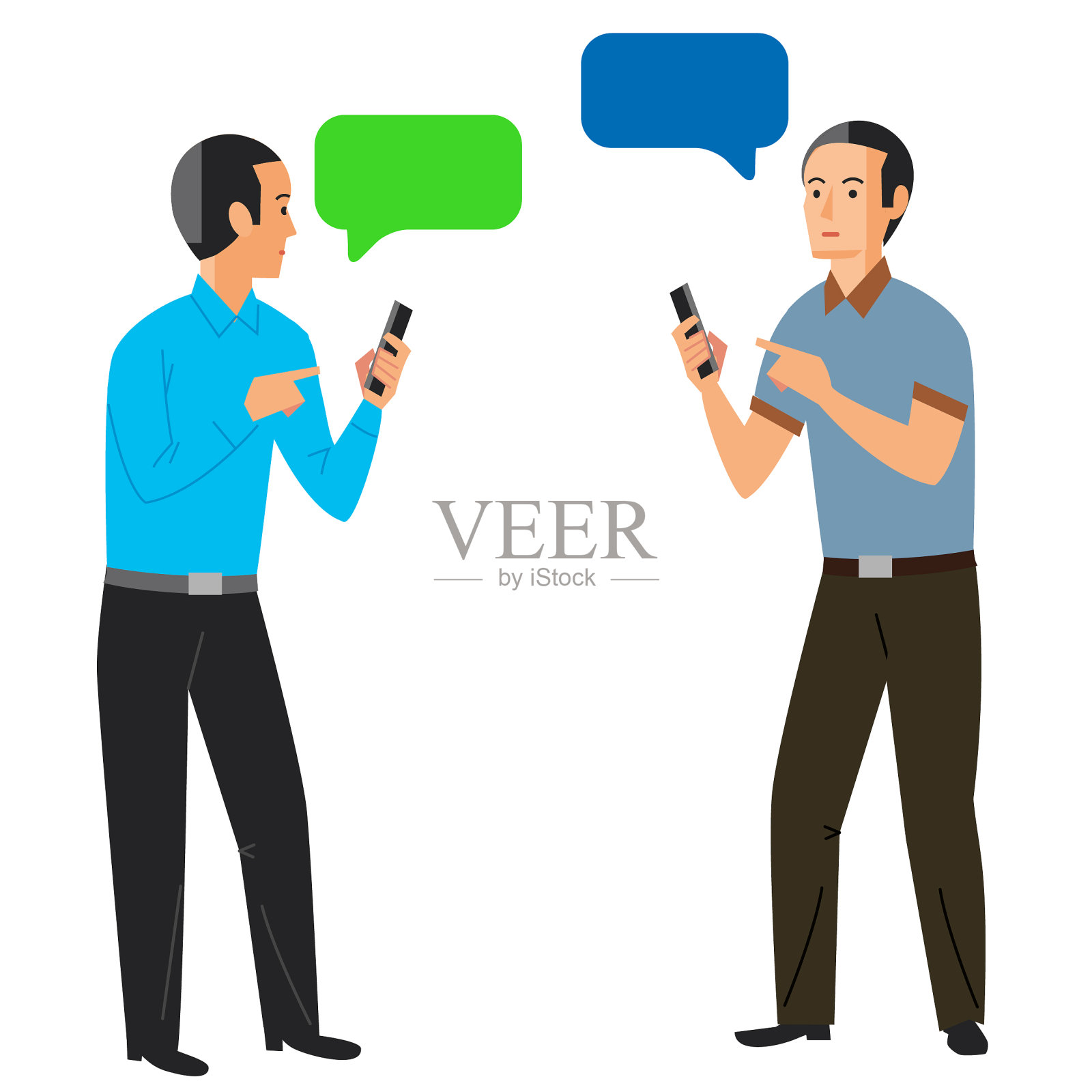 你收到我短信了吗?插画图片素材