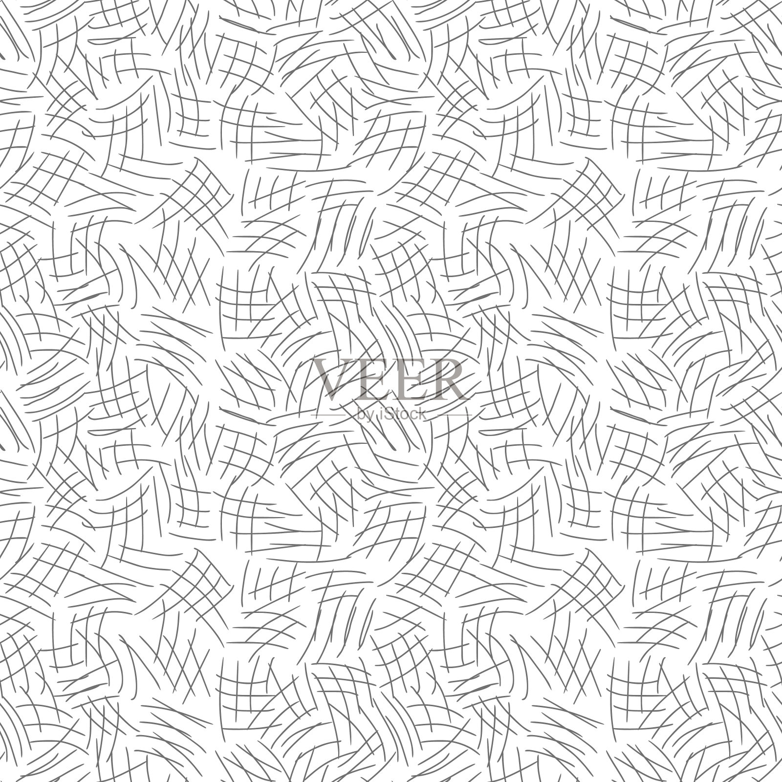 无缝图案，白色背景上的黑线插画图片素材