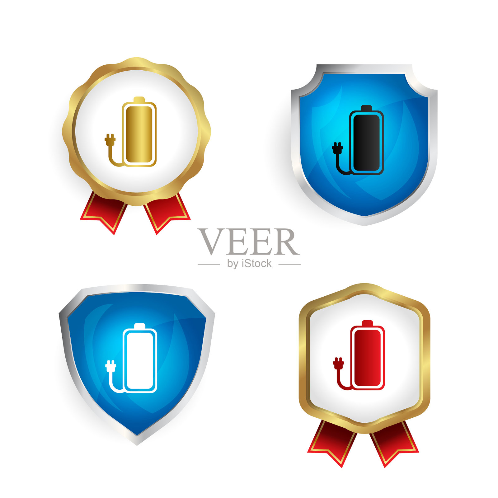 摘要:电池徽章和标签收集插画图片素材