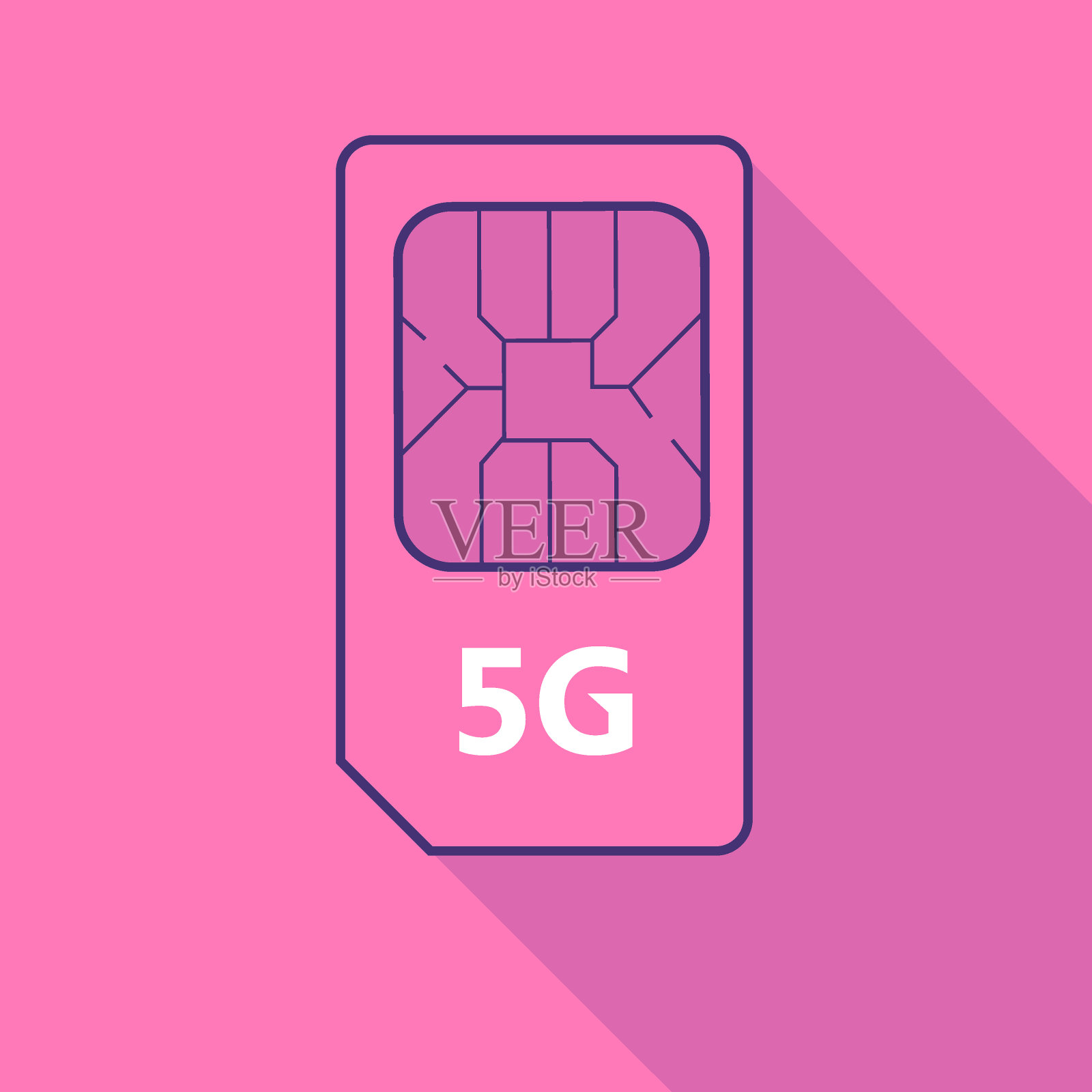 5G Sim卡图标插画图片素材