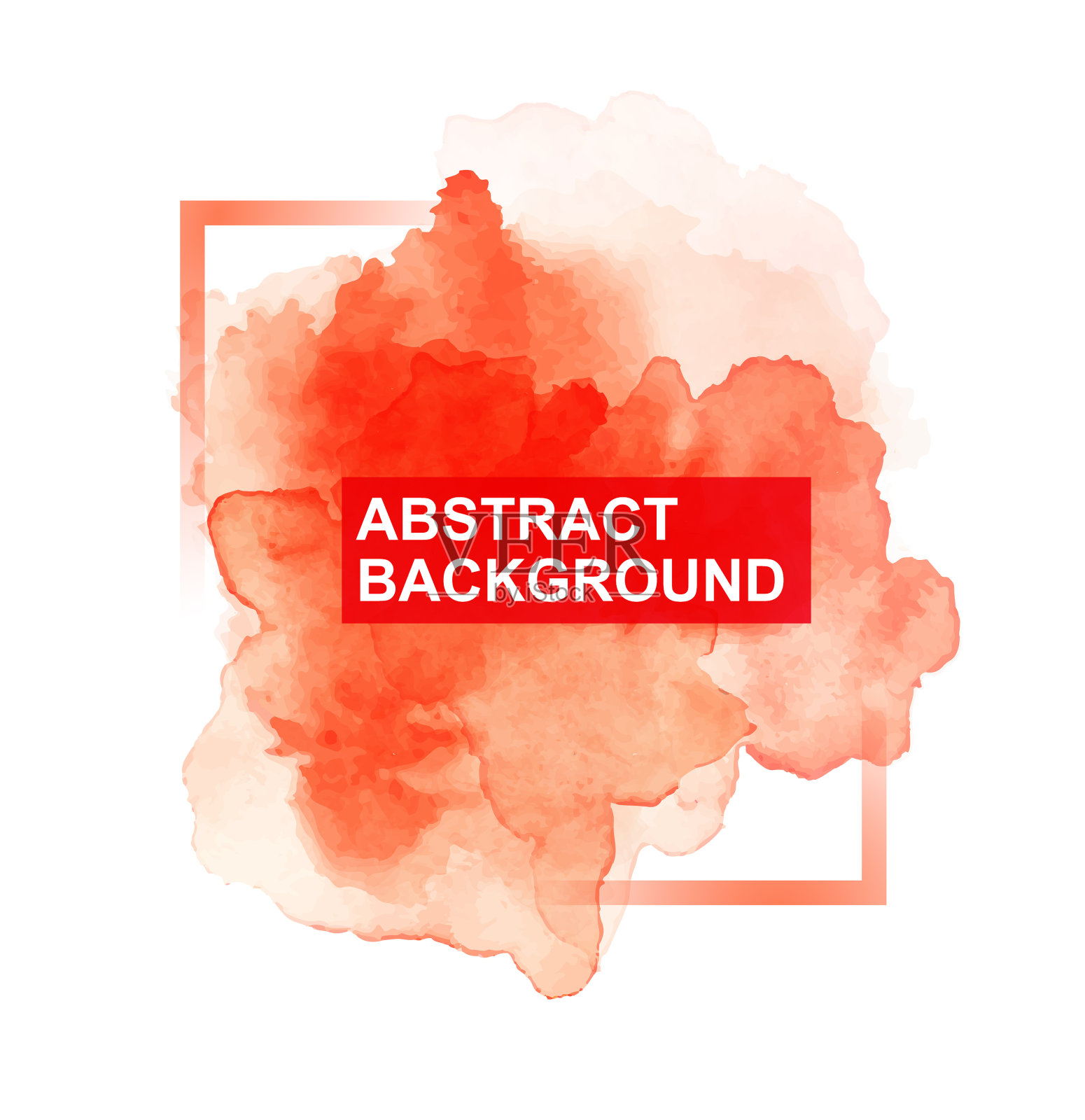 红色水彩溅插画图片素材