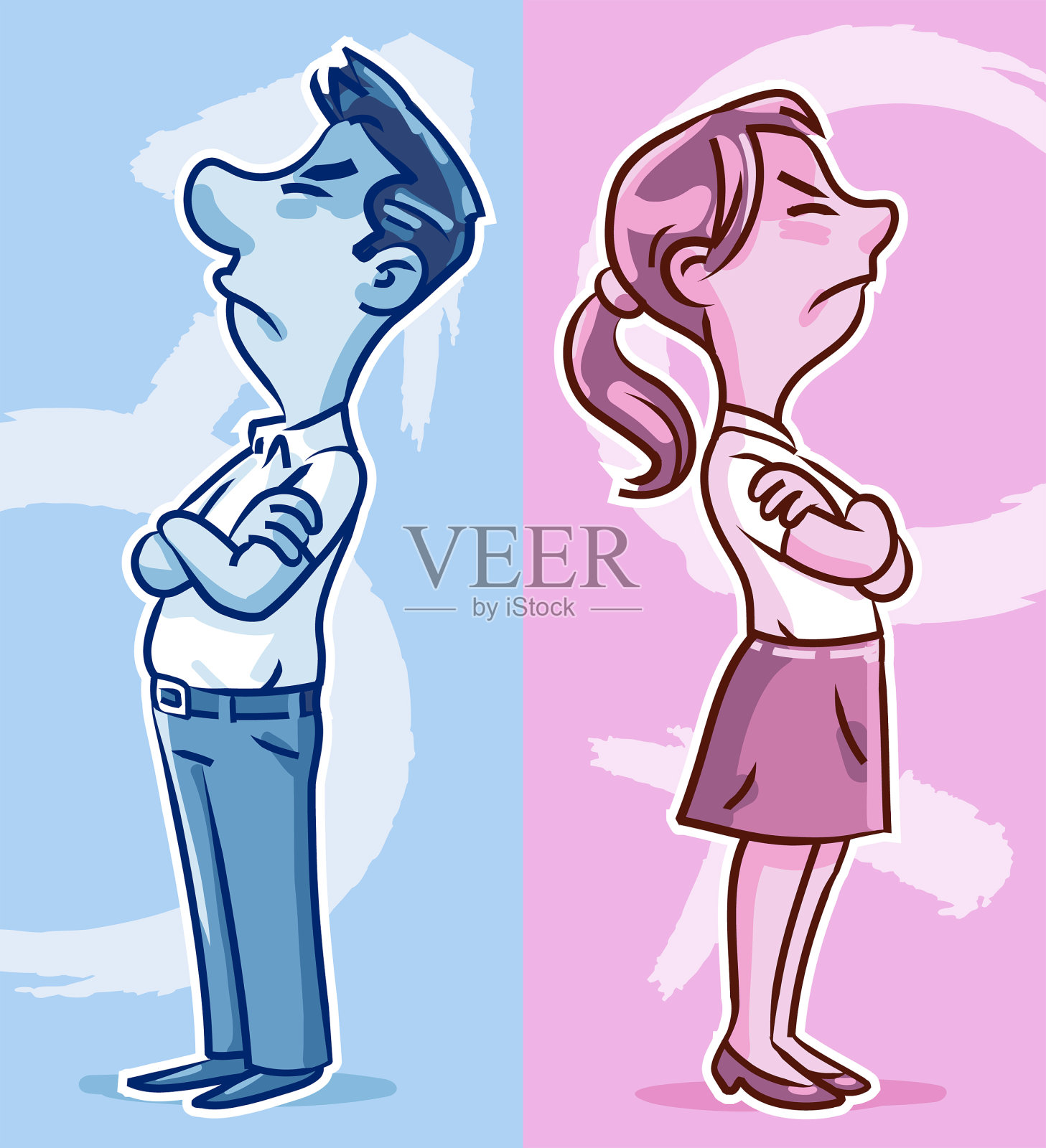 男人和女人插画图片素材