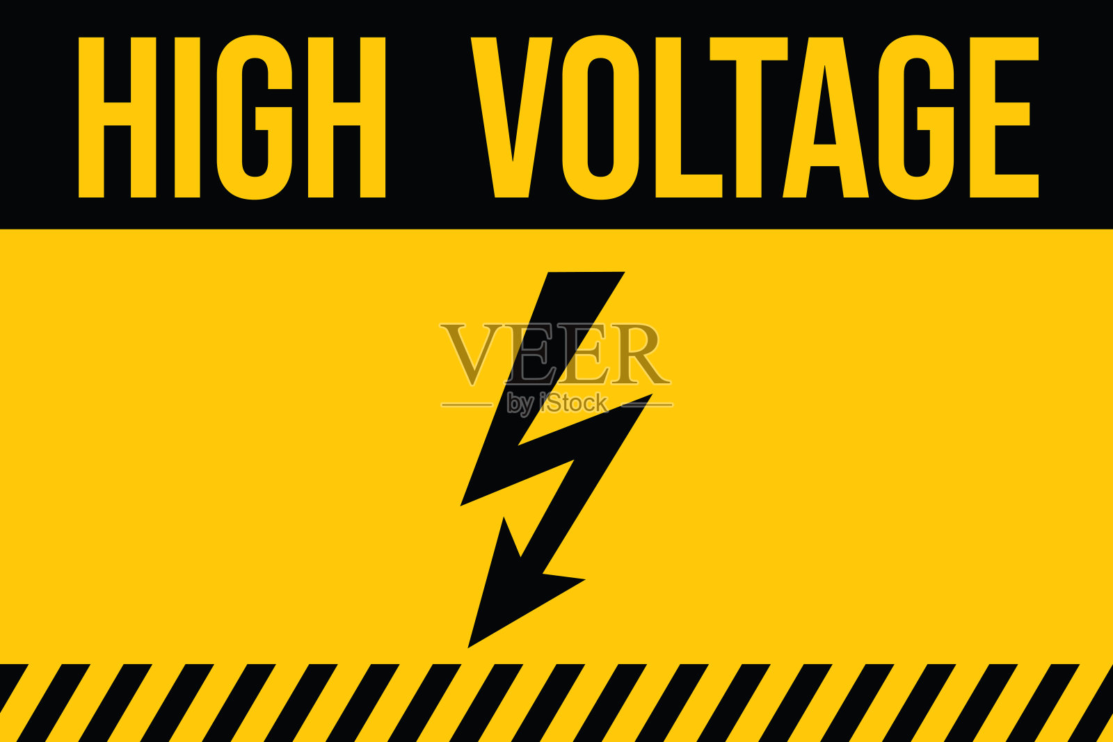 警告在黄色标志向量插图插画图片素材