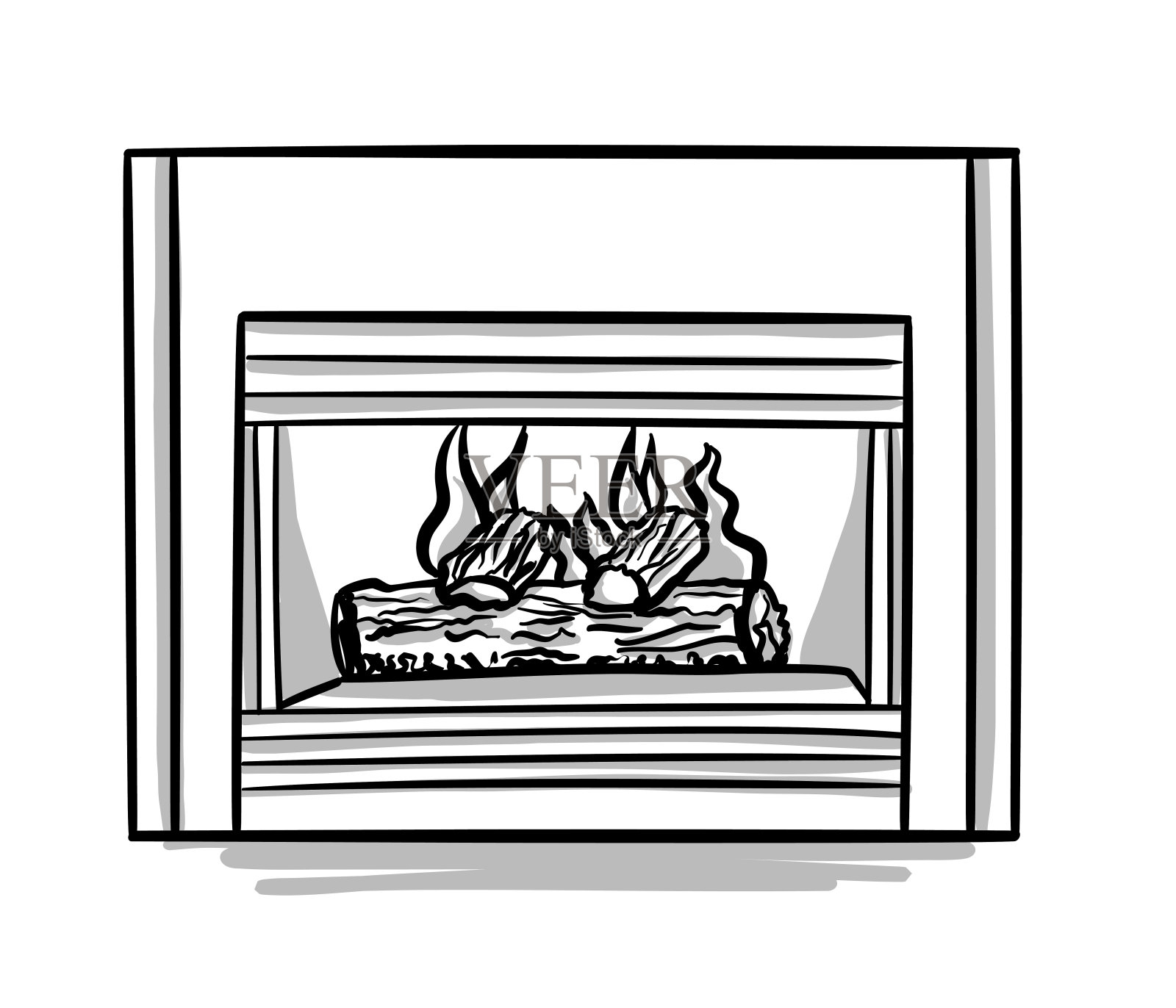 壁炉设计元素图片