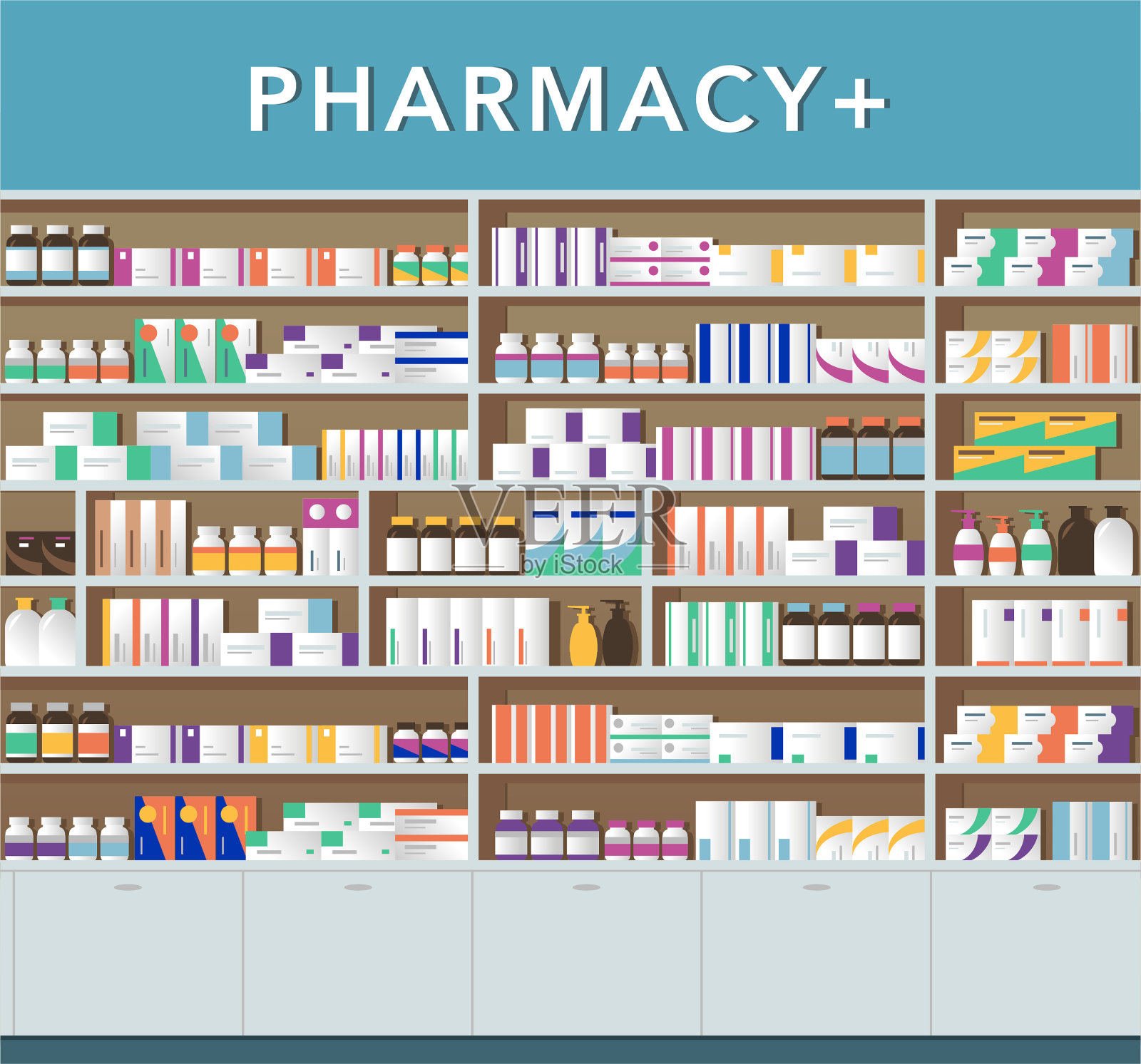 药店插画图片素材