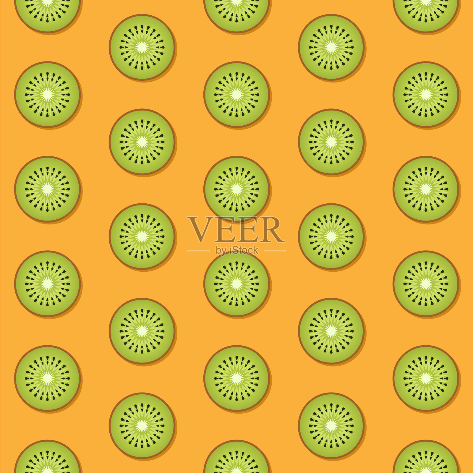 无缝的猕猴桃背景插画图片素材