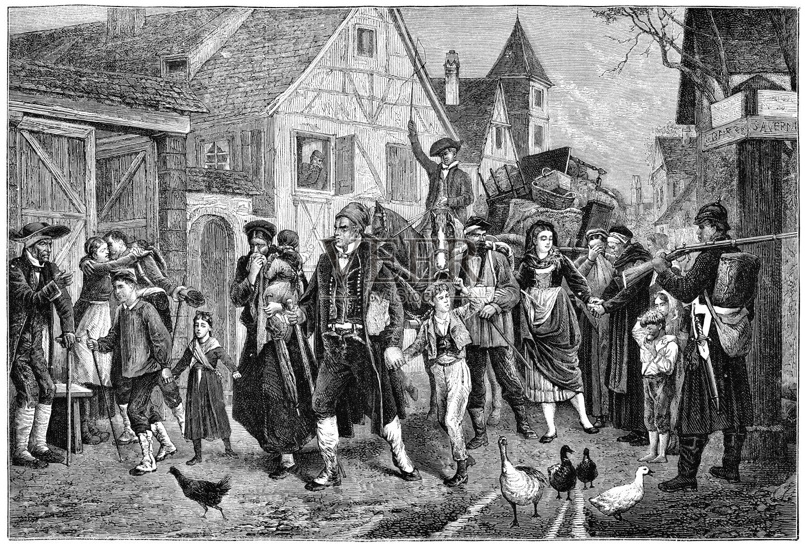 《出埃及记》，作者Louis-Frédéric Schützenberger - 19世纪插画图片素材