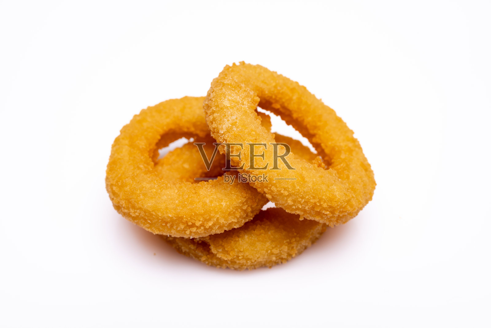 白底炸洋葱圈照片摄影图片