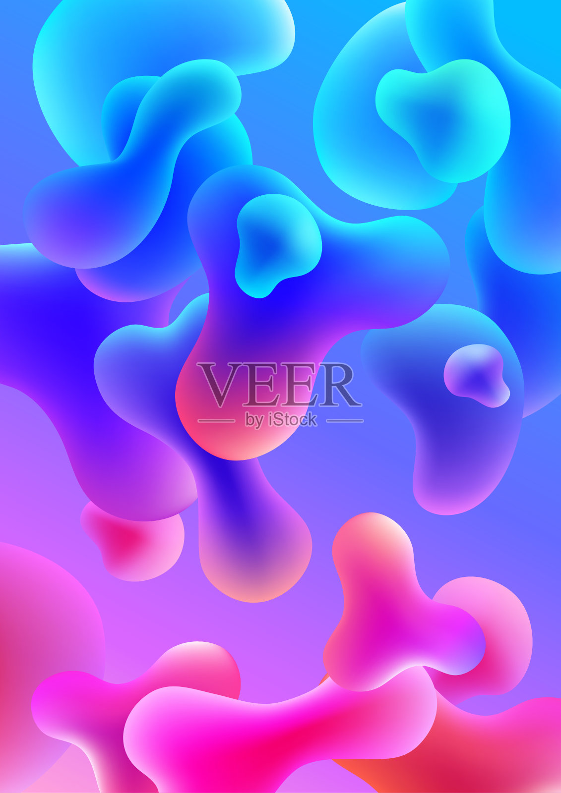 带有气泡的抽象背景插画图片素材