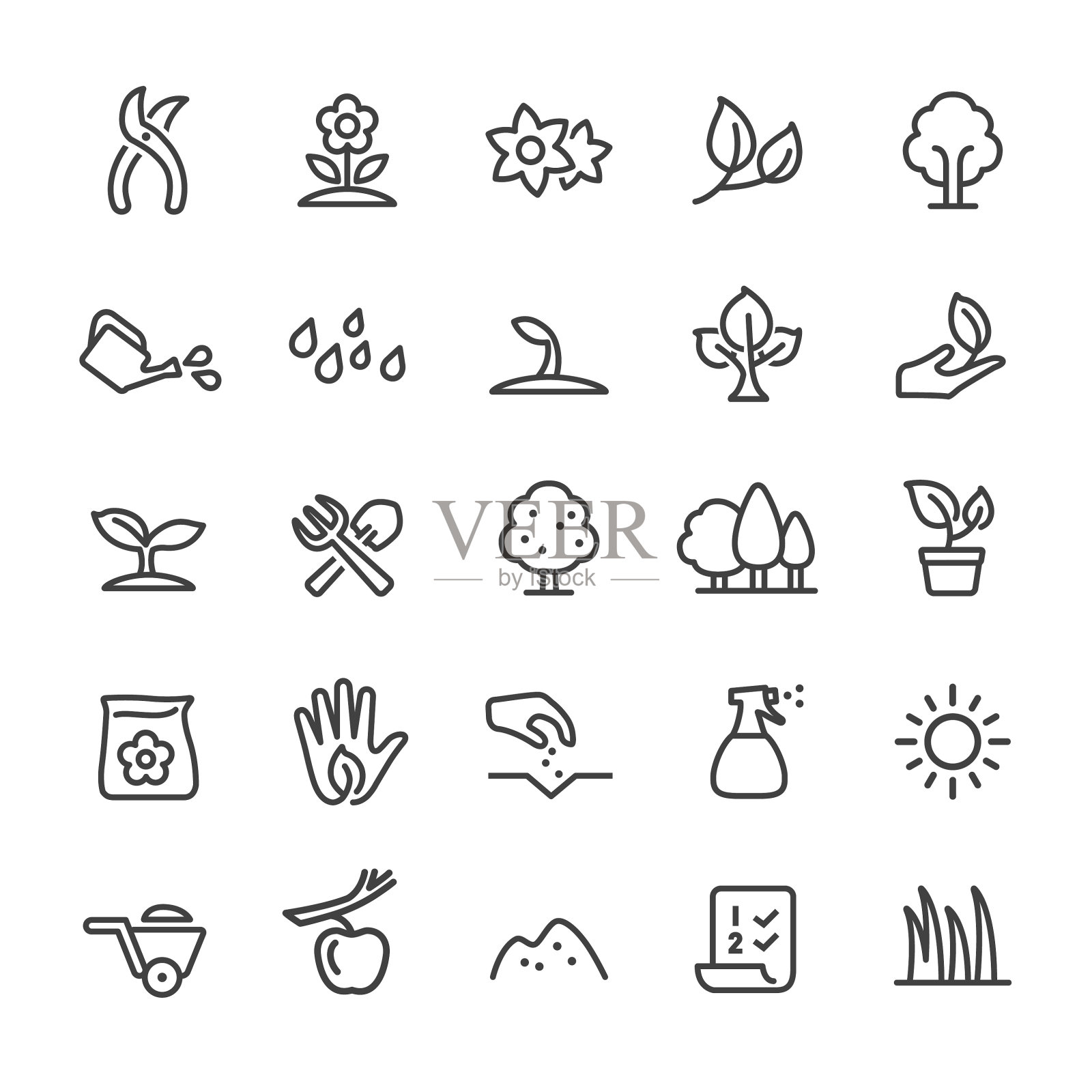 成长中的图标-智能线路系列插画图片素材