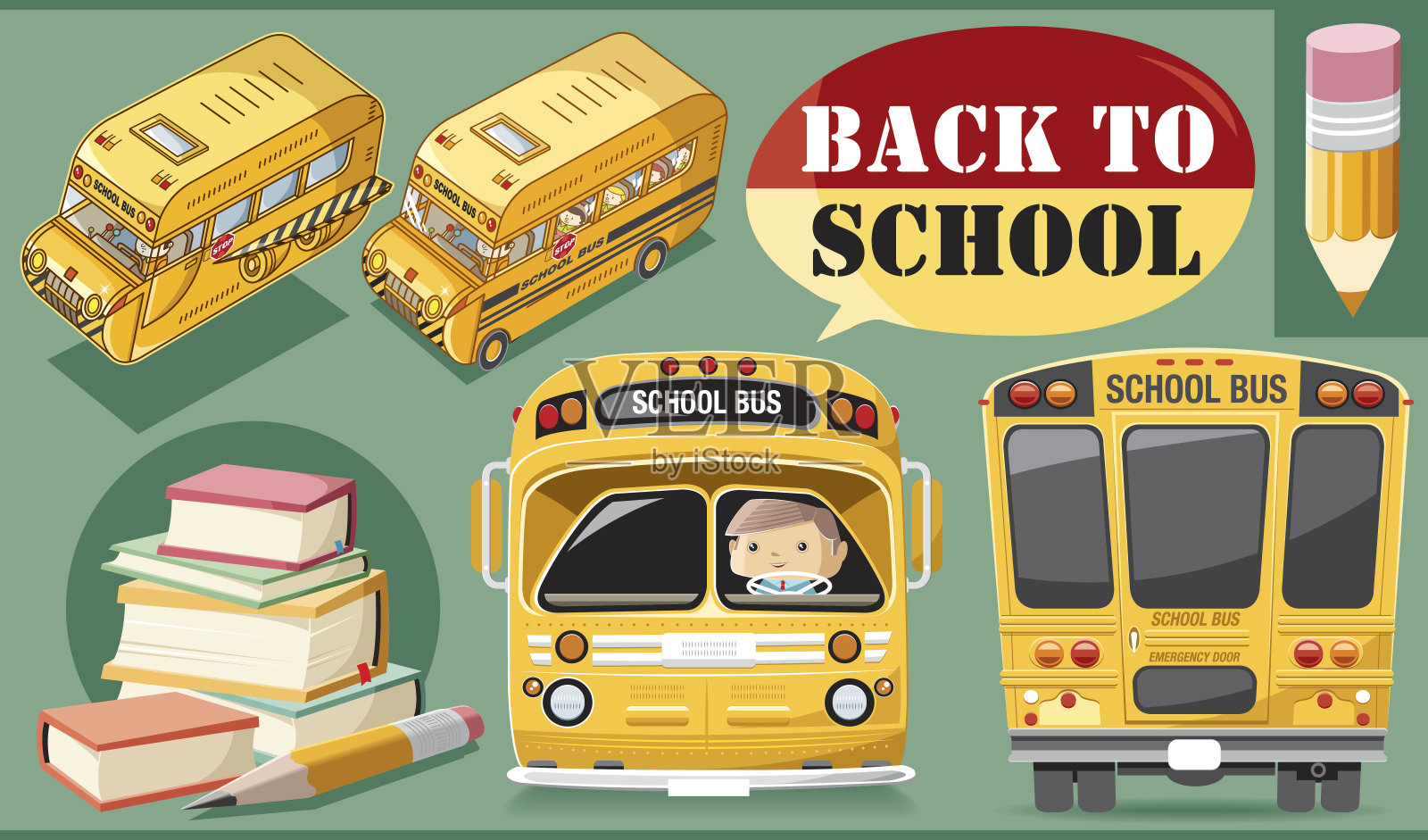 学校设置插画图片素材