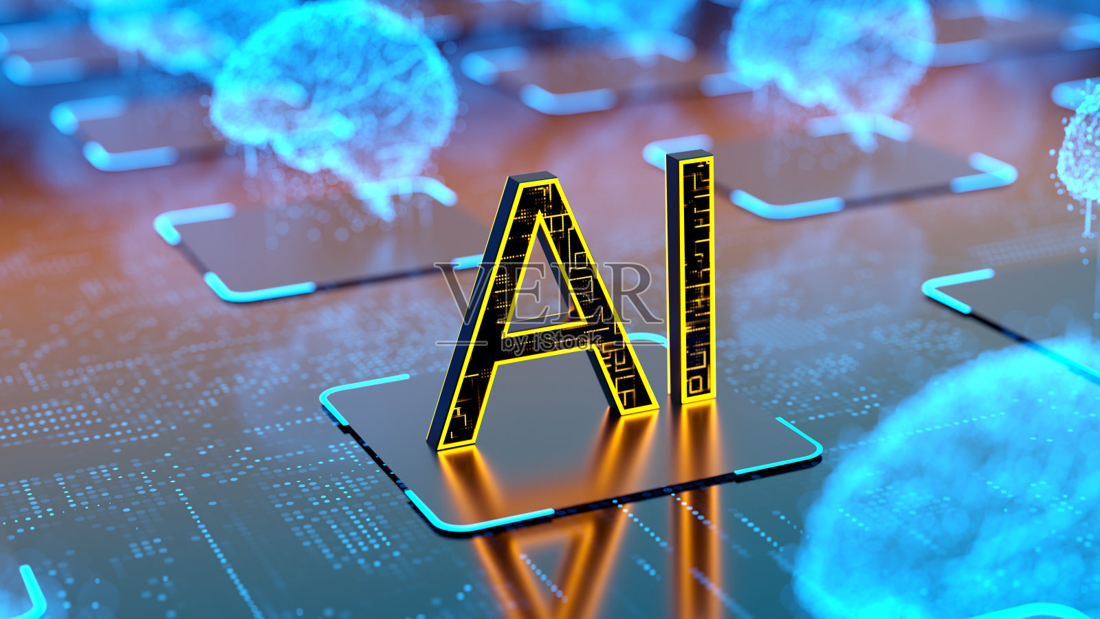 AI——人工智能的数字概念照片摄影图片