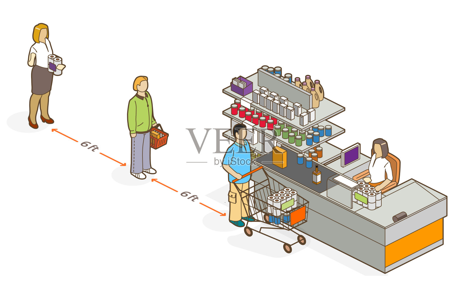 社交距离——帝国主义插画图片素材