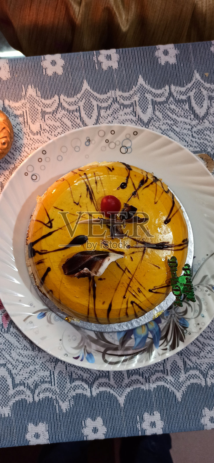 百香果蛋糕照片摄影图片