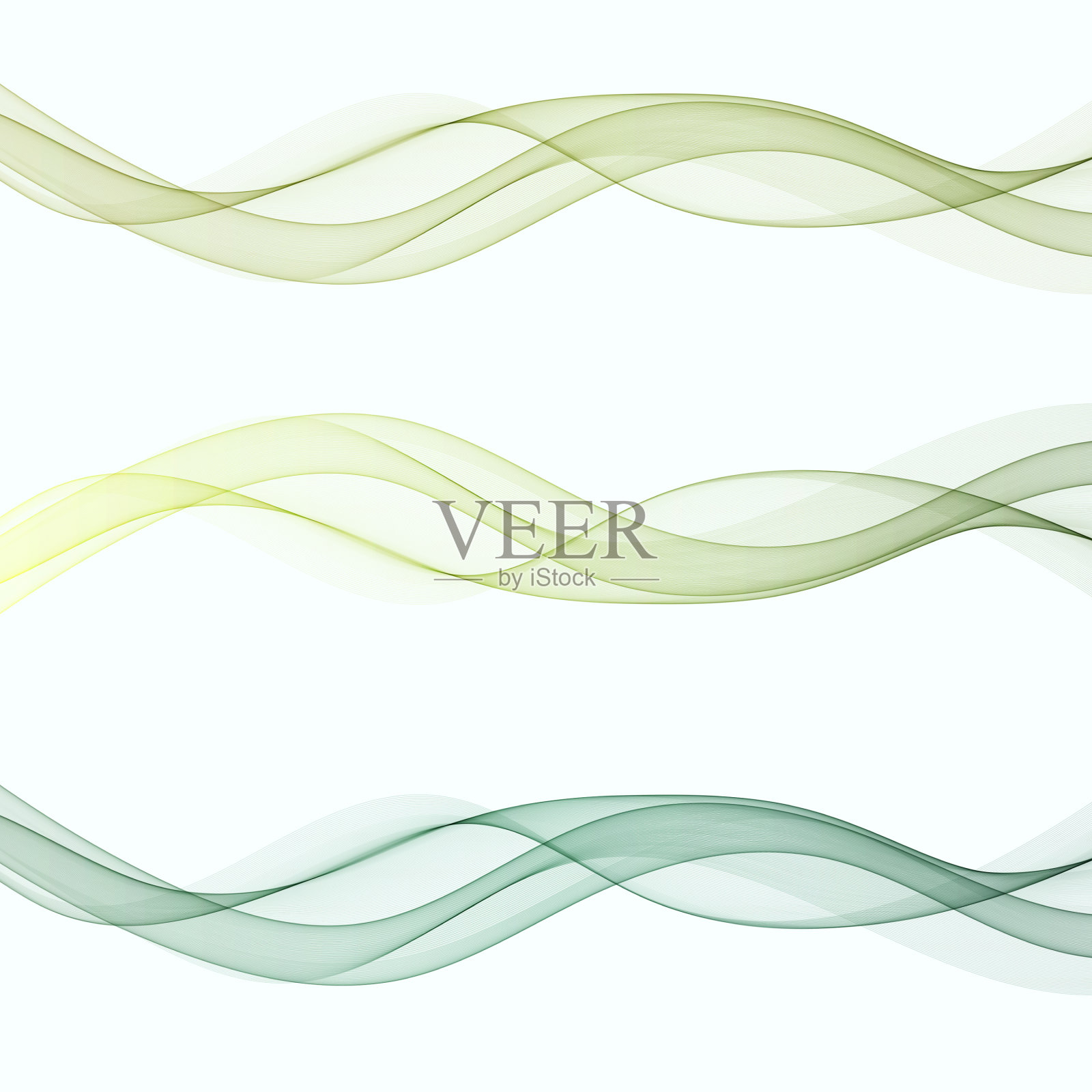 光滑，清楚，美丽的波集波抽象插画图片素材