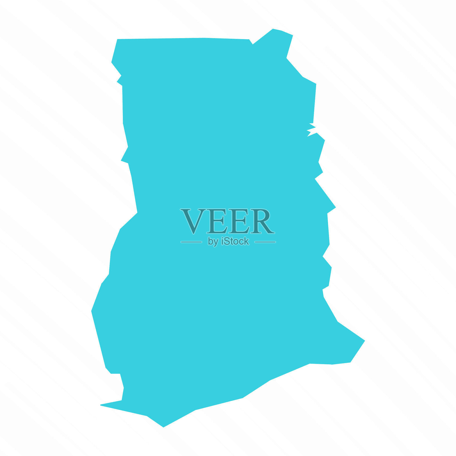 矢量简单地图加纳国家插画图片素材