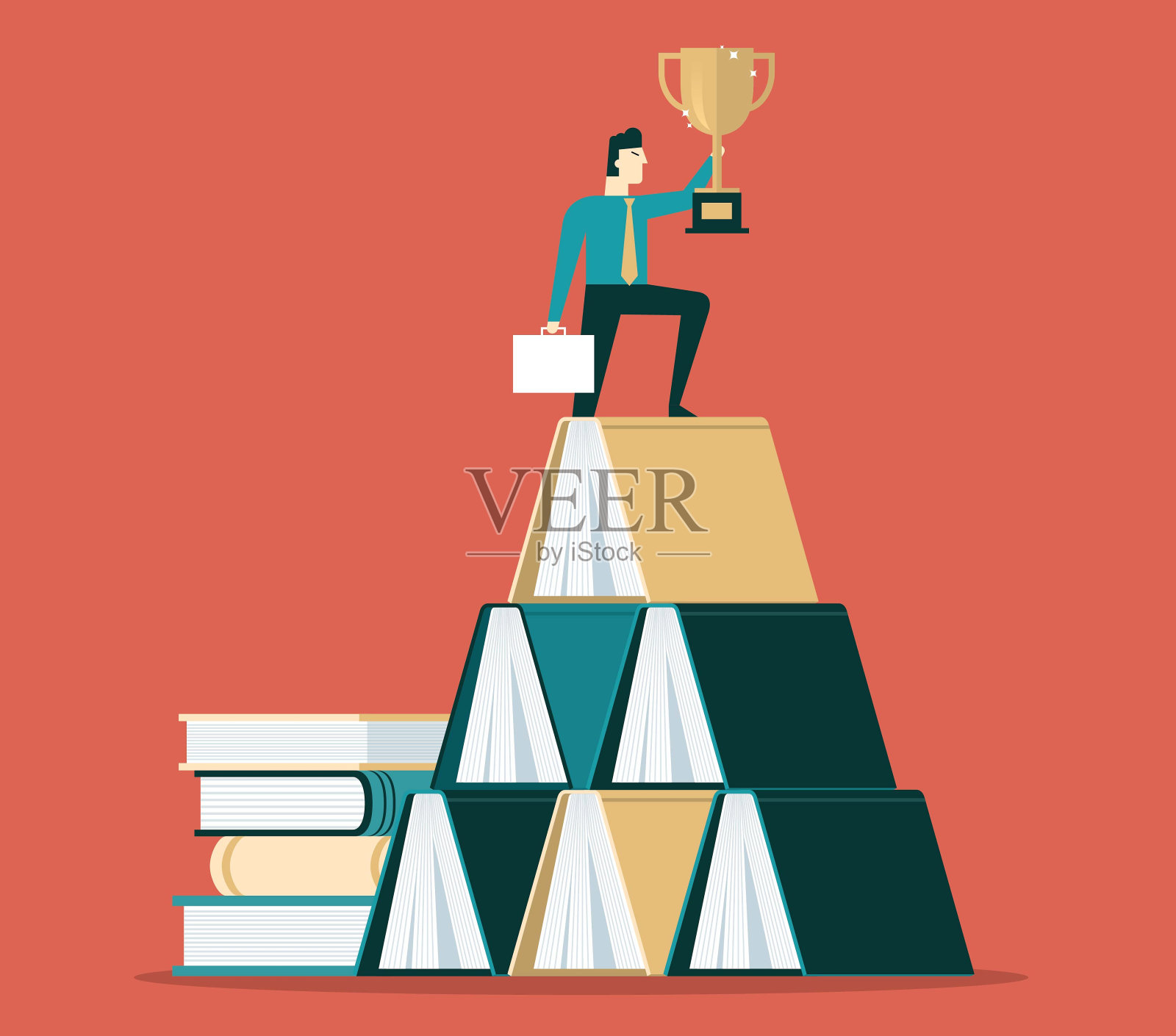 商人-学术成就插画图片素材