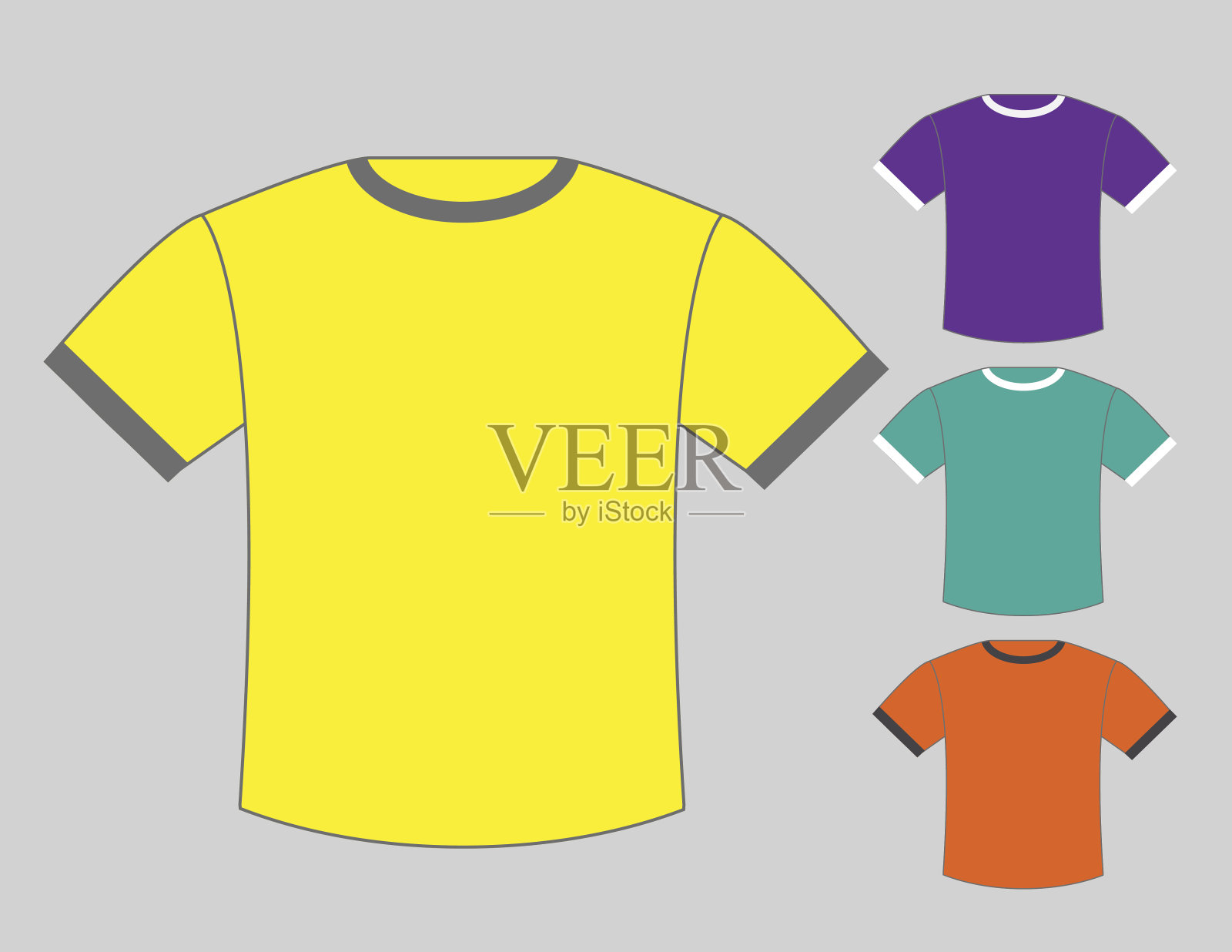 T恤模板设计元素图片