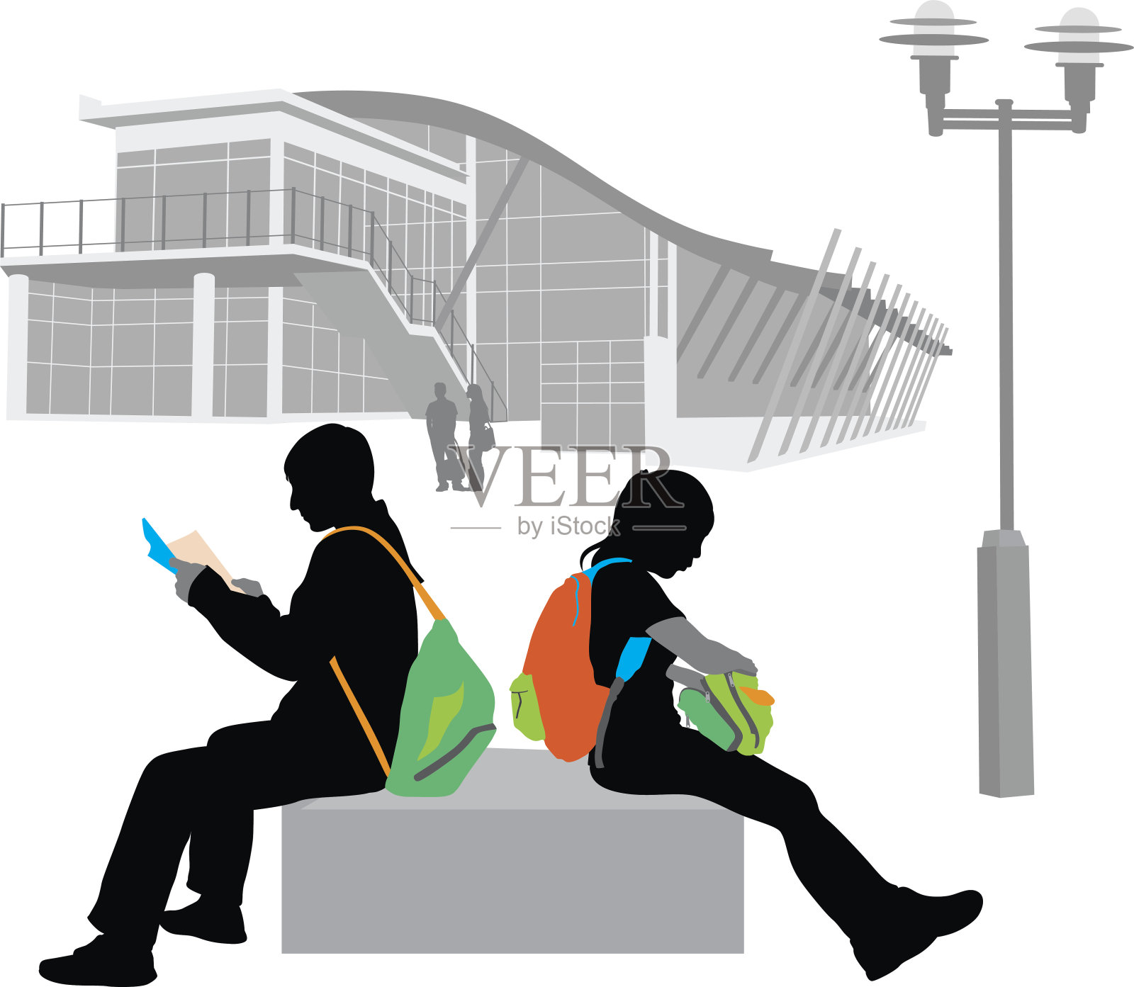 课外休息插画图片素材