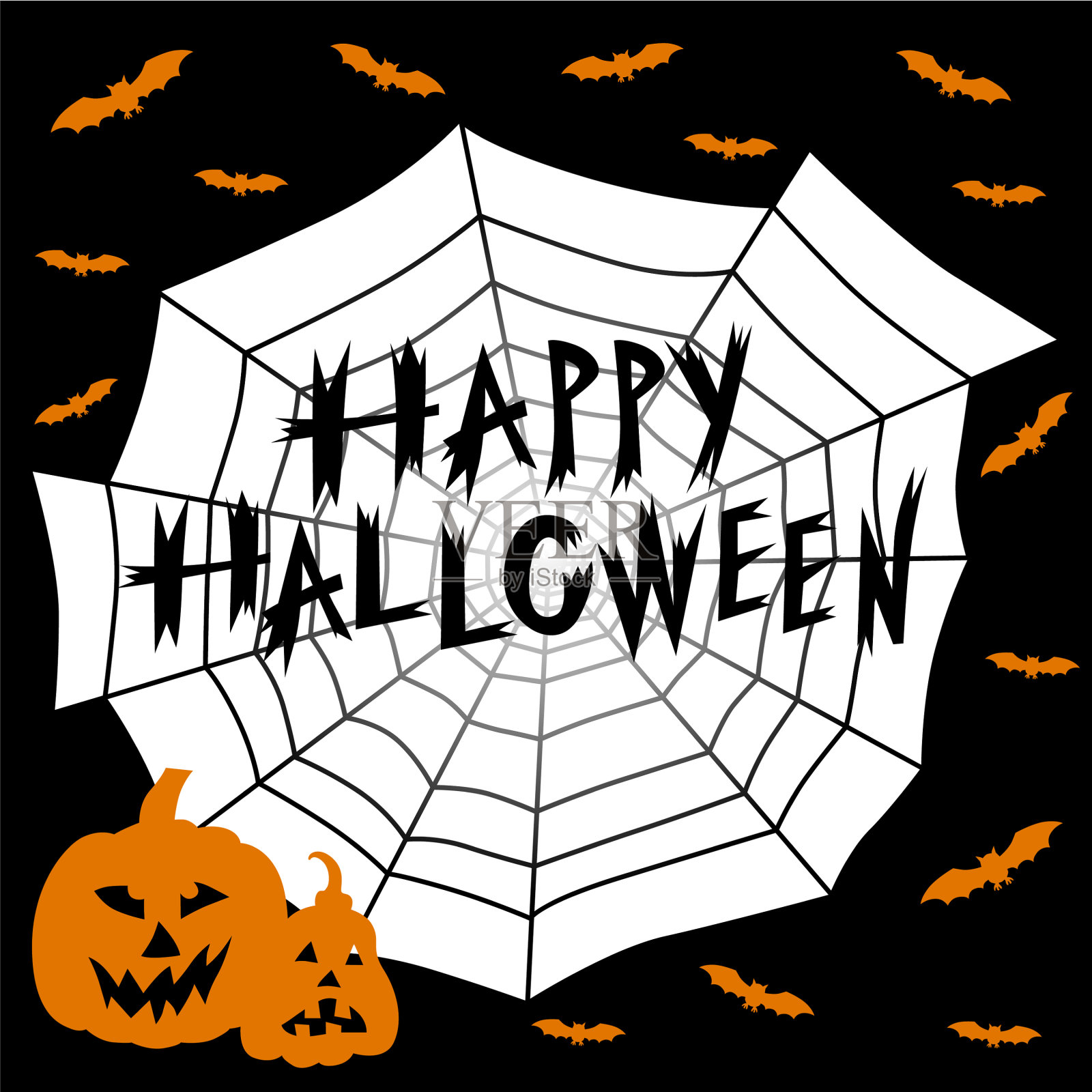 万圣节的贺卡插画图片素材