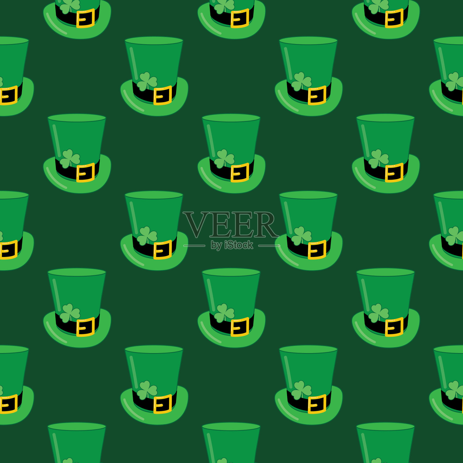 小精灵帽子无缝图案插画图片素材