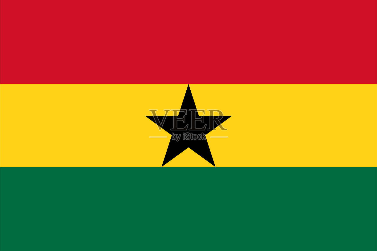 加纳国旗。向量插画图片素材