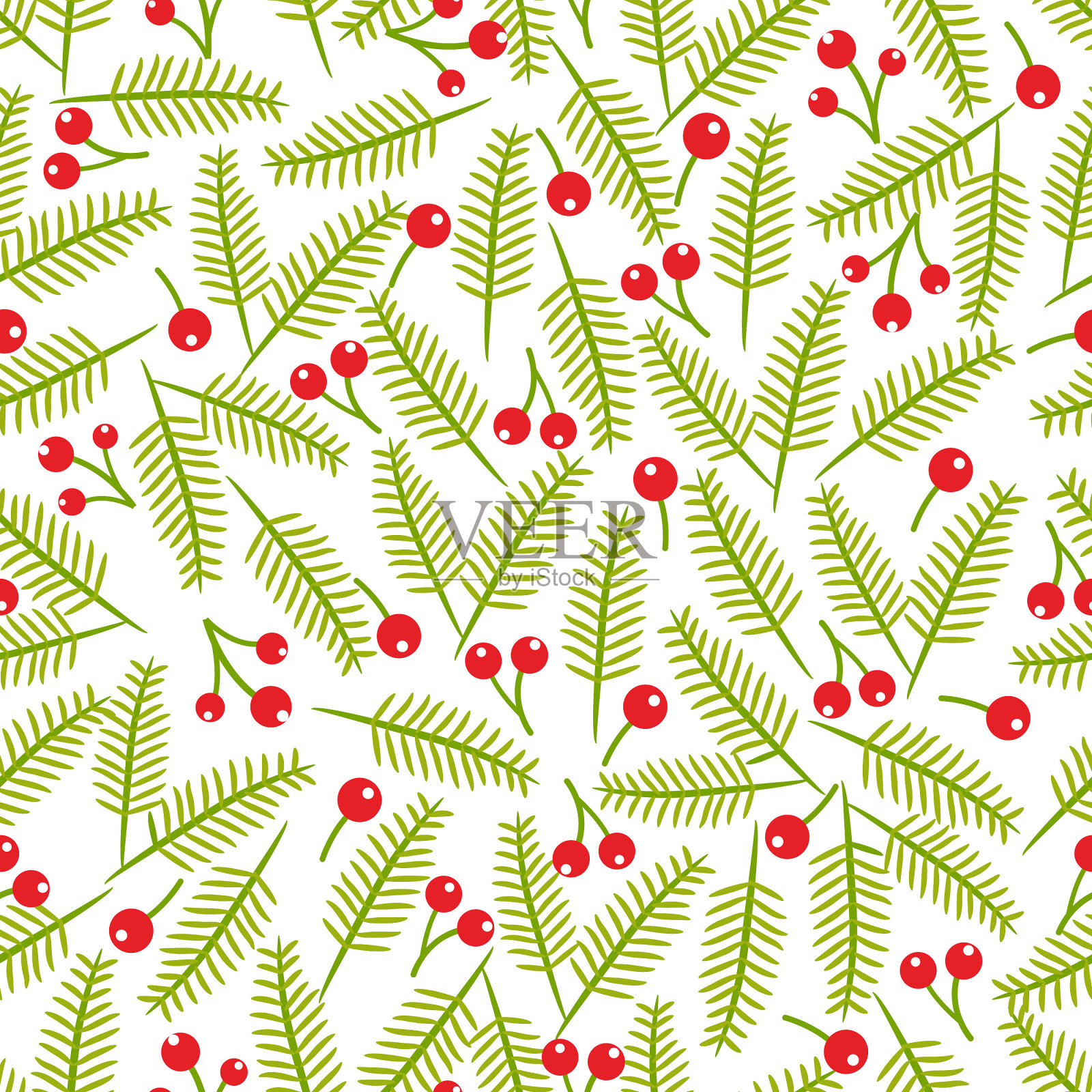 圣诞无缝图案。插画图片素材