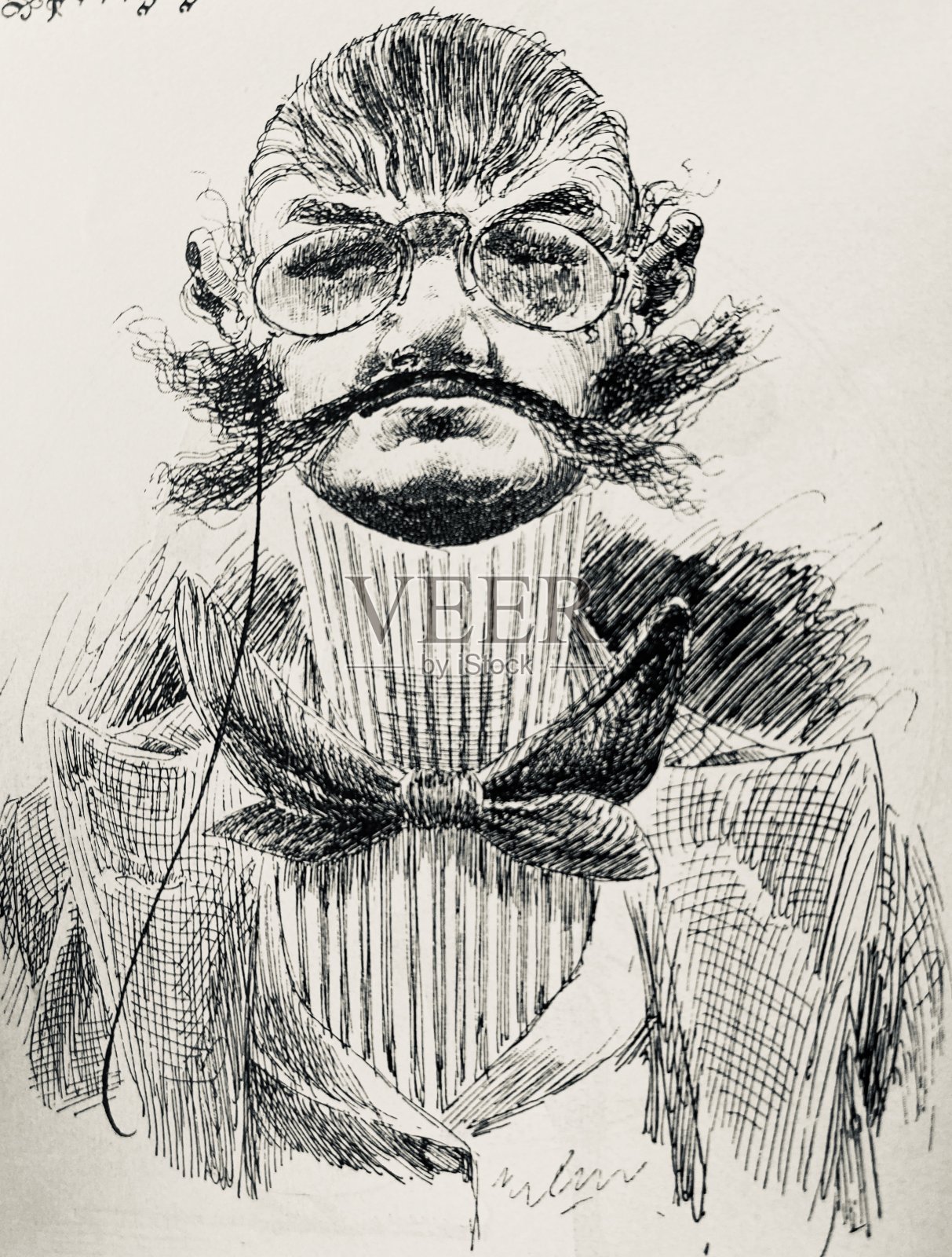 中年人肖像插画图片素材