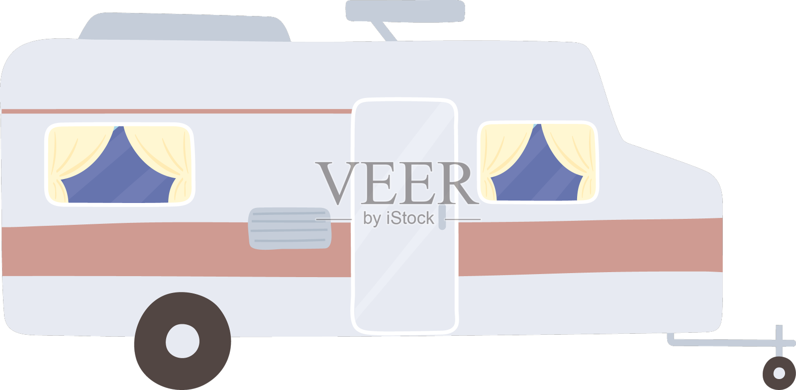 露营拖车运输设计元素图片