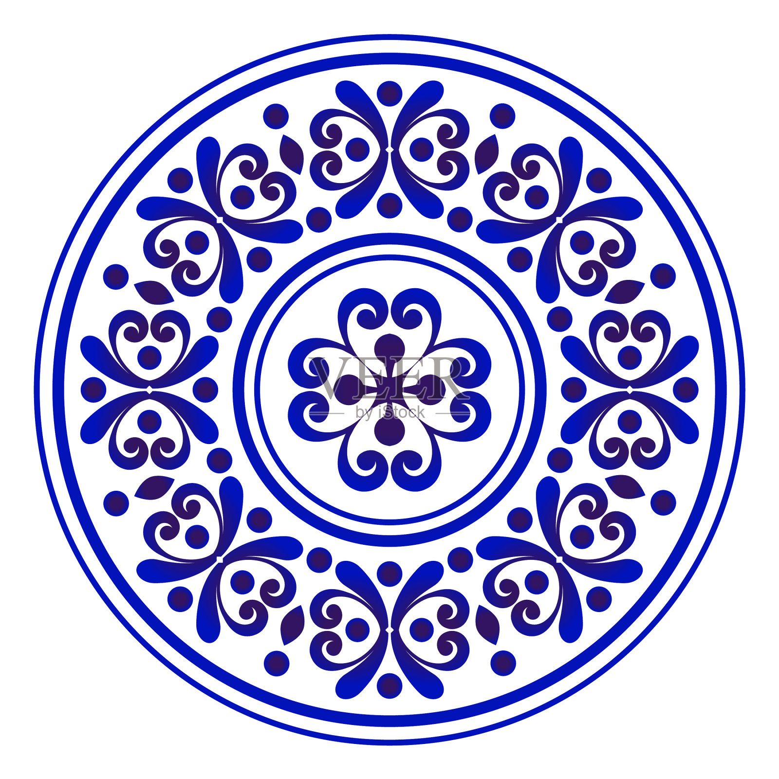 青花瓷插画图片素材