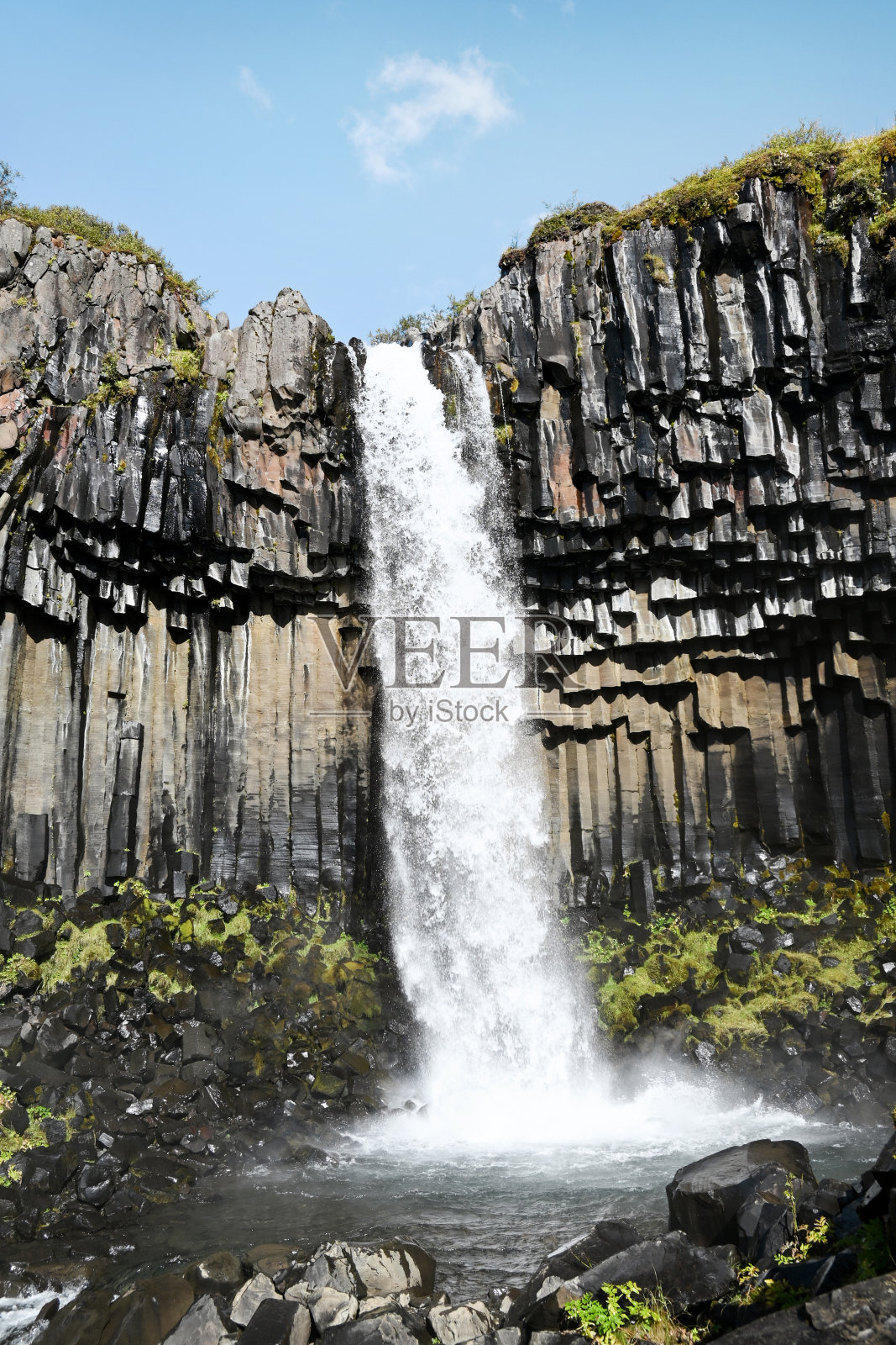 冰岛的瀑布照片摄影图片