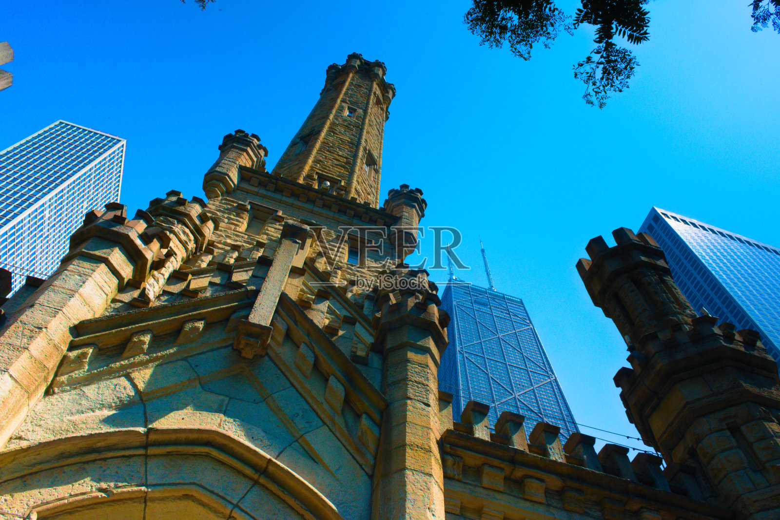 芝加哥摩天大楼的壮观景色照片摄影图片