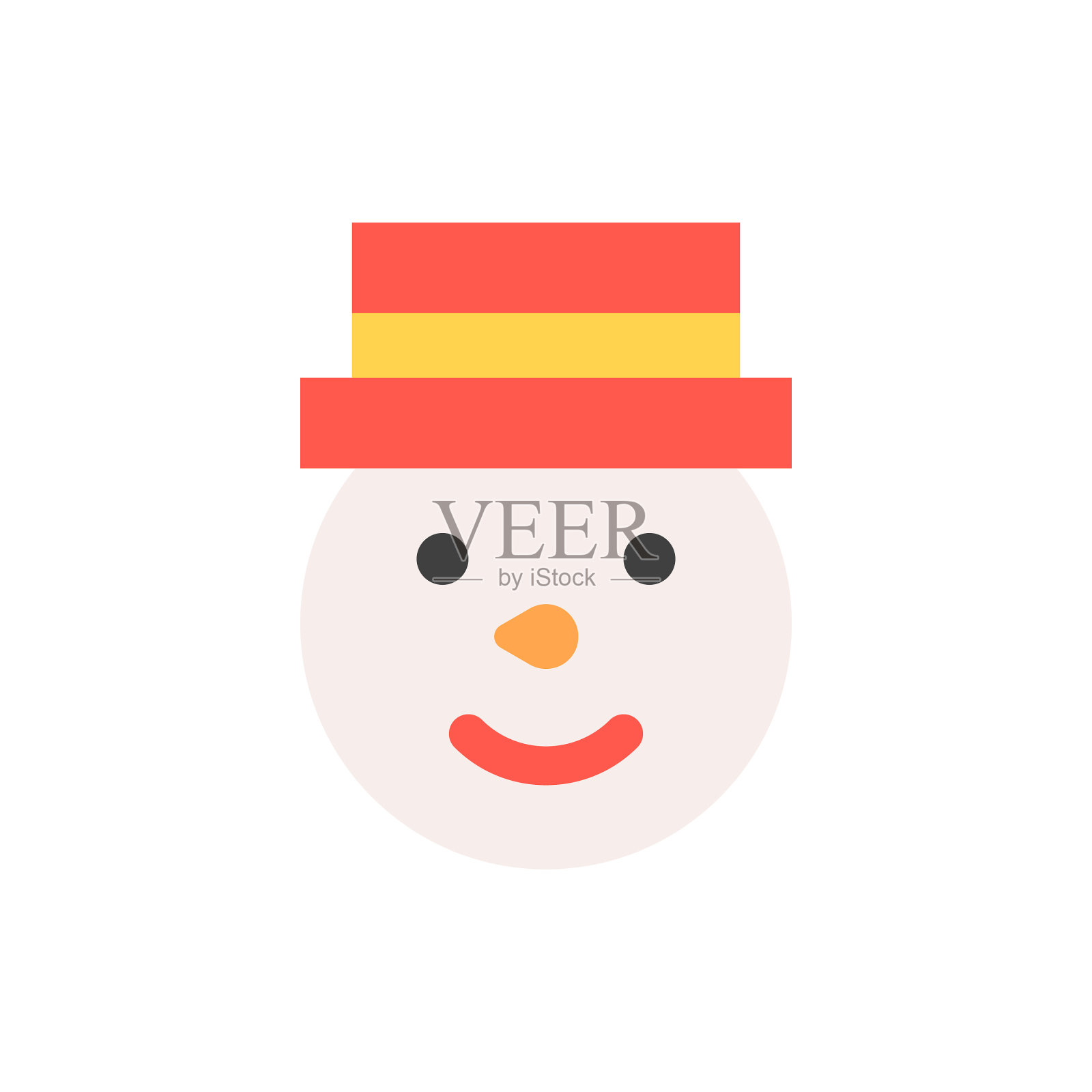 雪人平面设计风格矢量图标。像素完美。移动和网络。设计元素图片