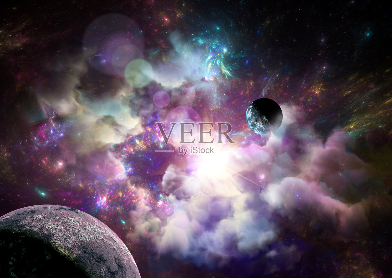 宇宙神奇的背景插画图片素材