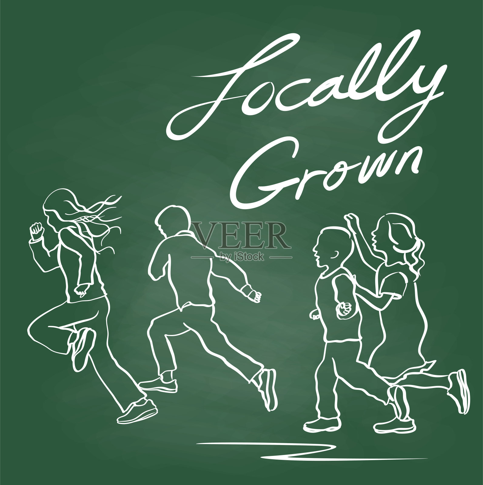 本地儿童黑板插画图片素材