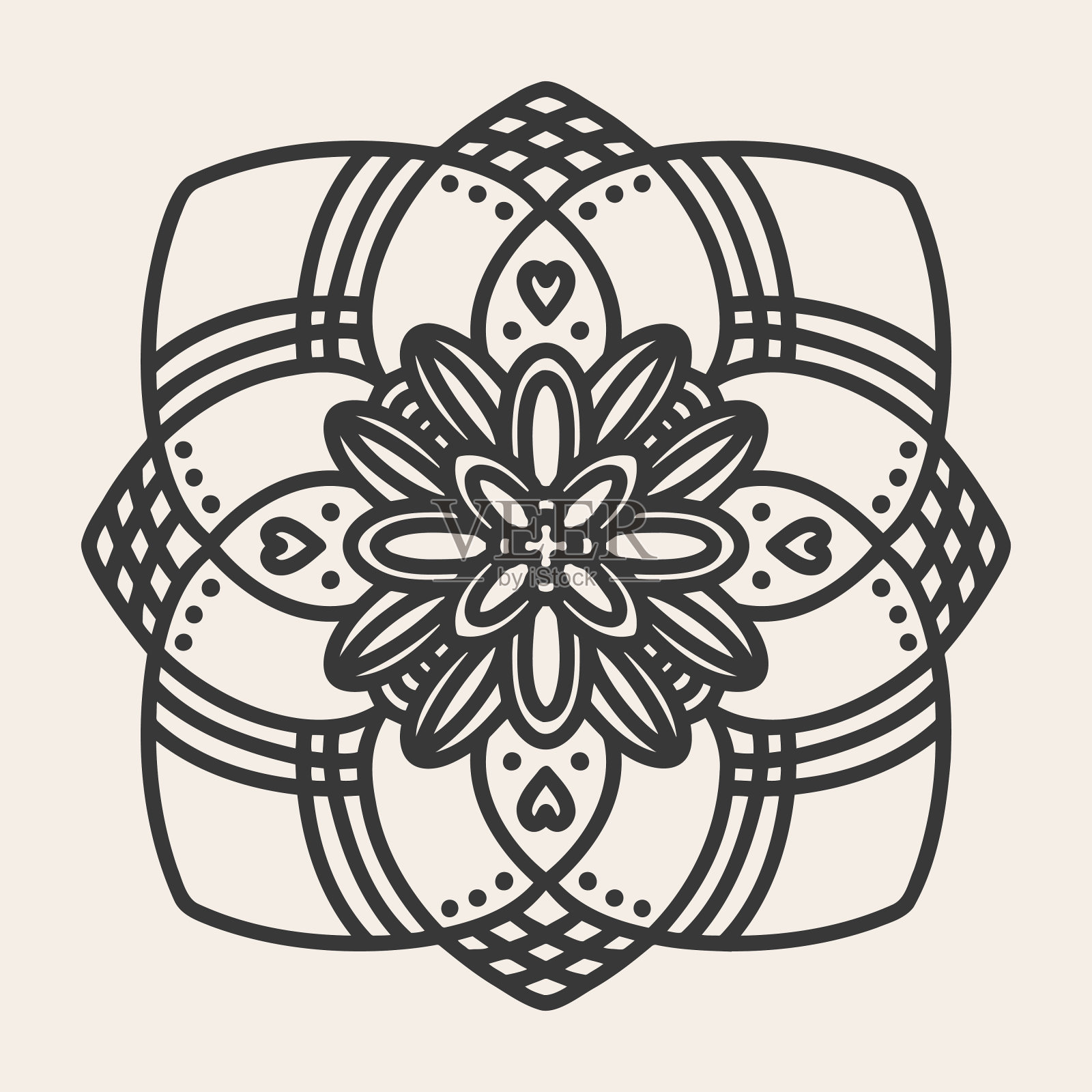 抽象的曼荼罗。插画图片素材