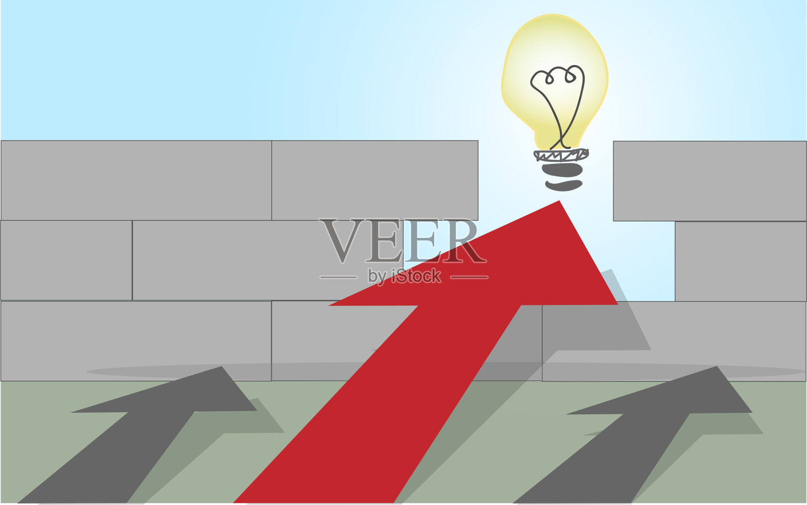 解决方案的概念。插画图片素材