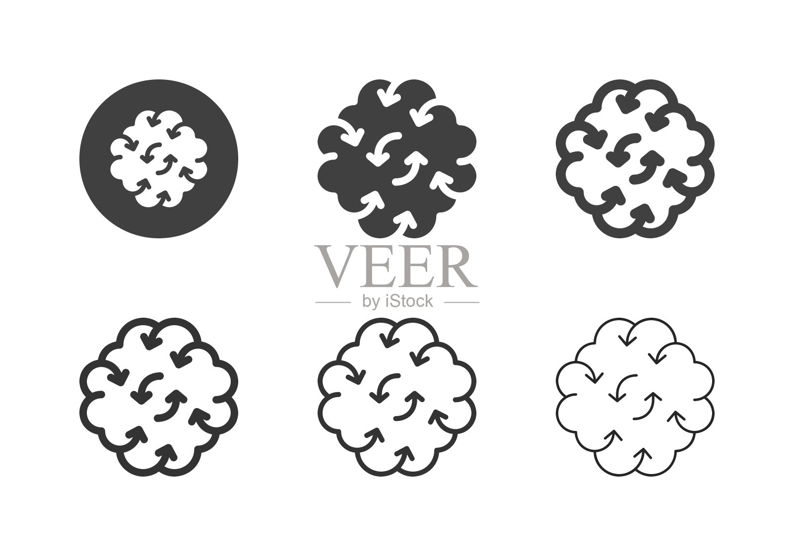 头脑风暴图标-多系列插画图片素材