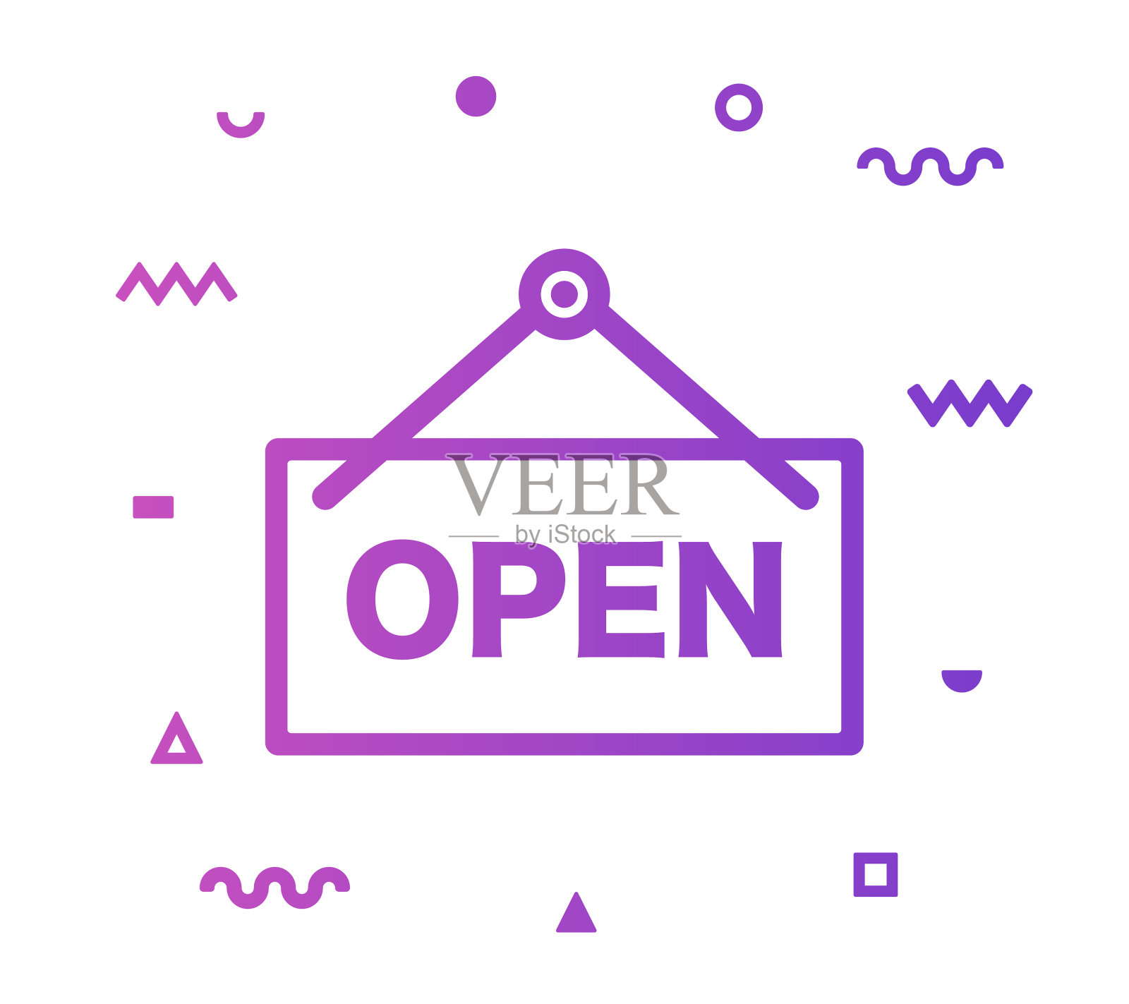 商店开线风格图标设计插画图片素材