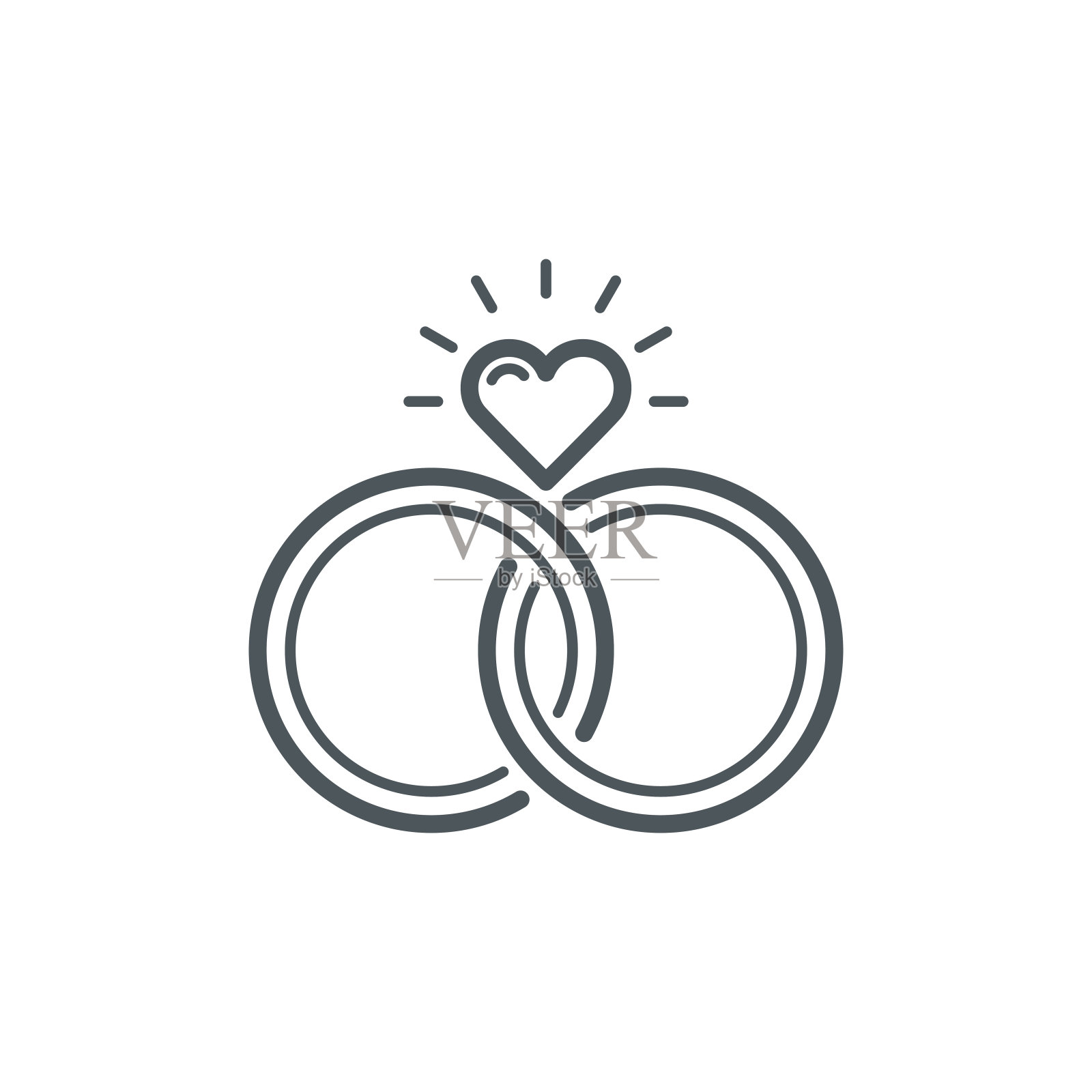 结婚戒指象征插画图片素材