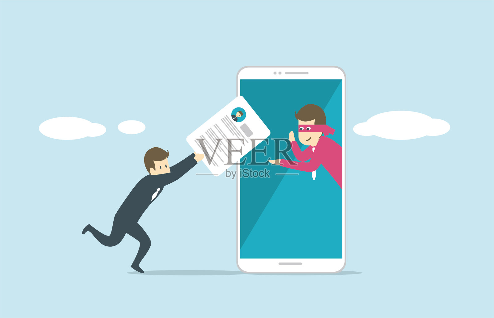 网络安全插画图片素材