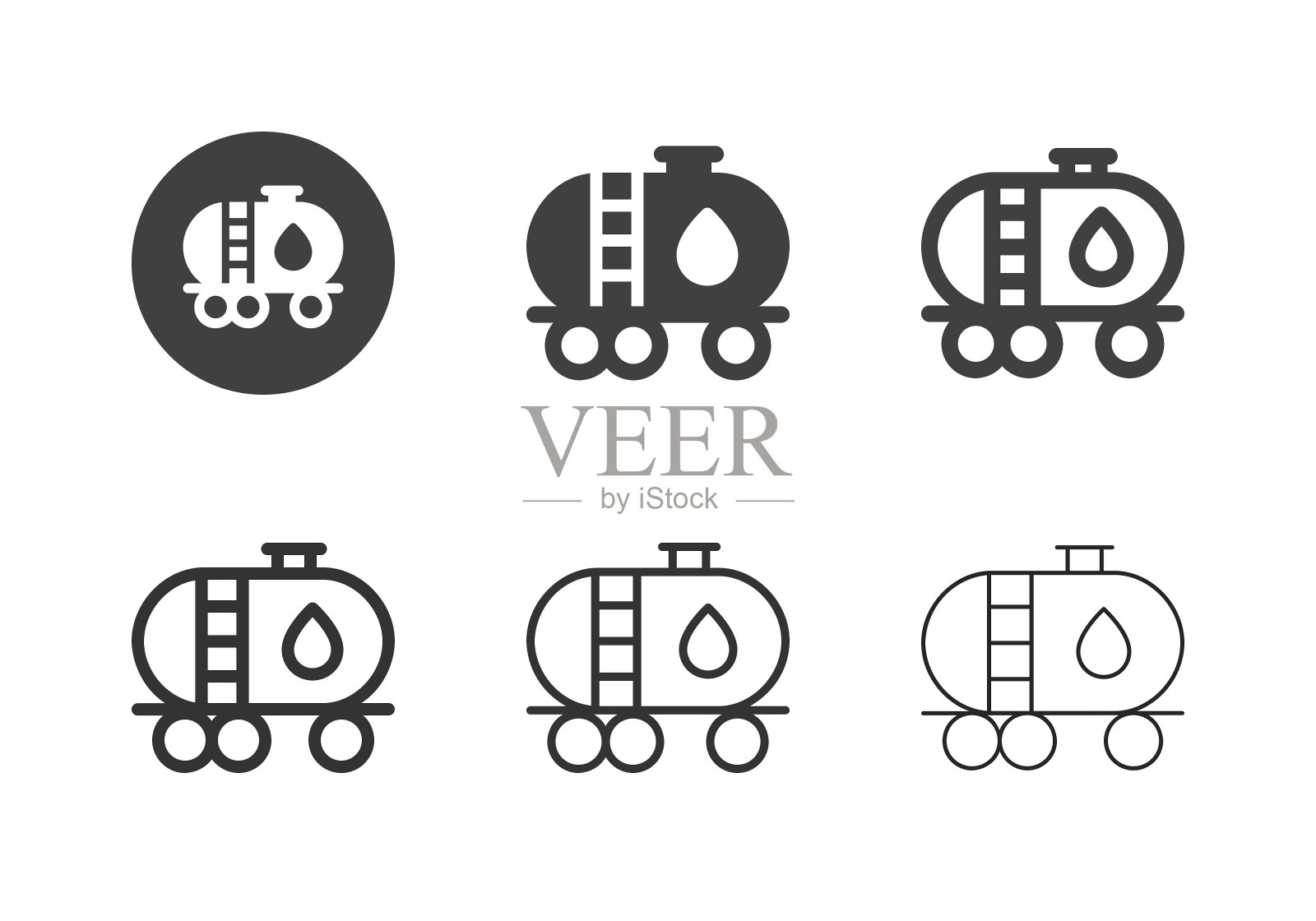 油罐车图标-多系列插画图片素材