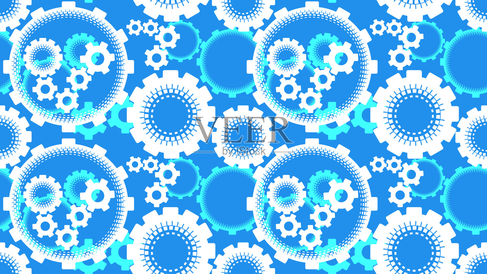 未来无缝技术背景-齿轮。插画图片素材